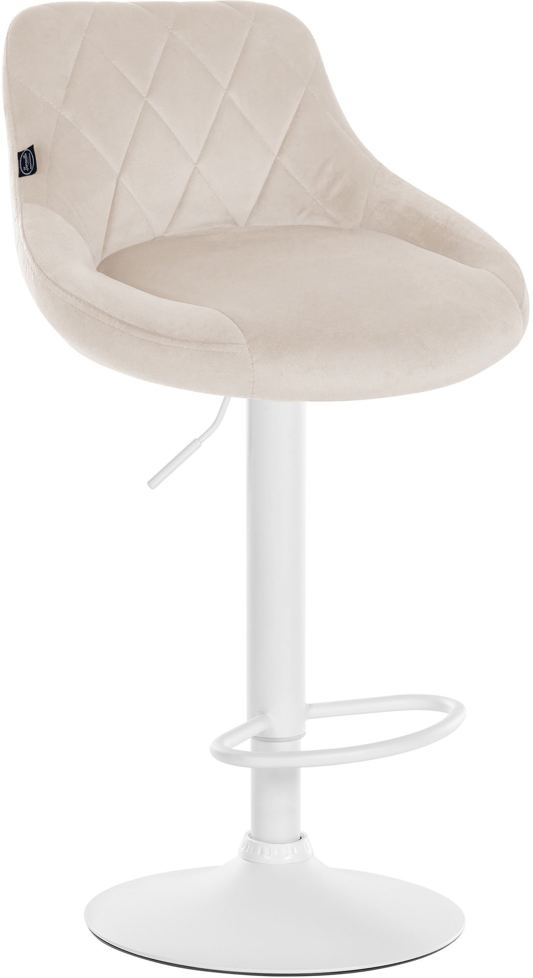Lot de 2 tabourets de bar Lazio velours