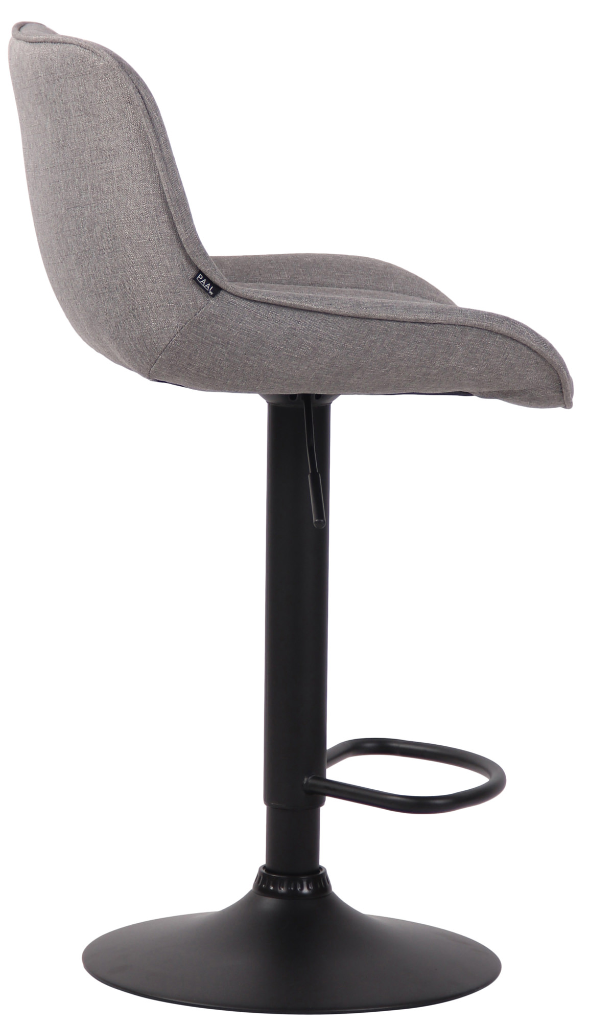 Tabouret de bar Lentini en Tissu avec Piètement trompette en Métal