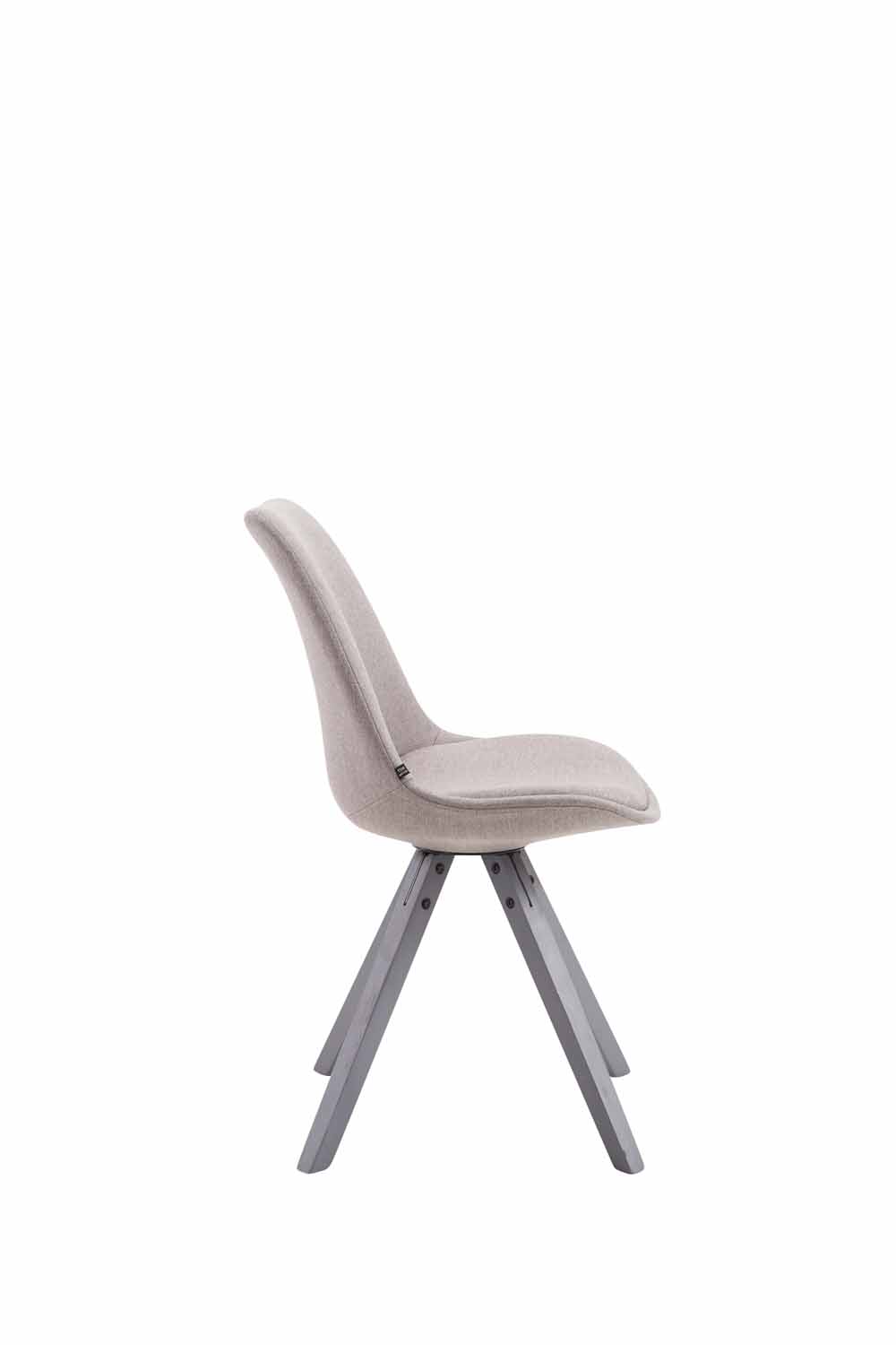 Chaise Toulouse tissu piétement en forme carrée