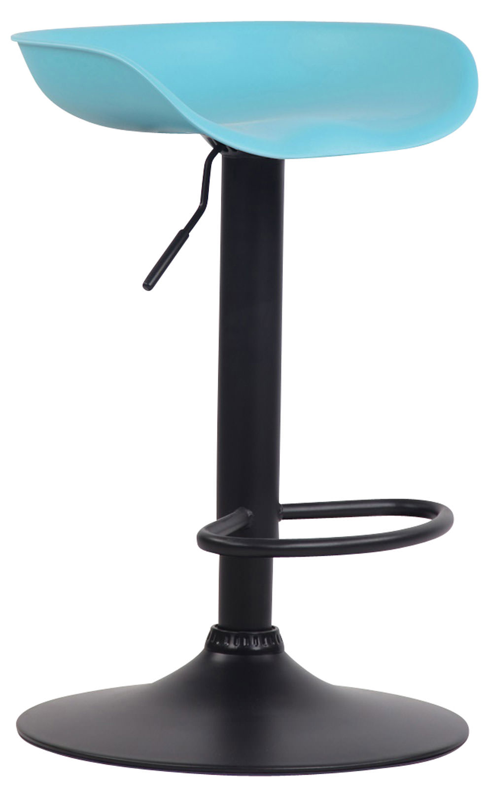 Lot de 4 Tabourets de bar Anaheim assise en plastique et Pied trompette en métal