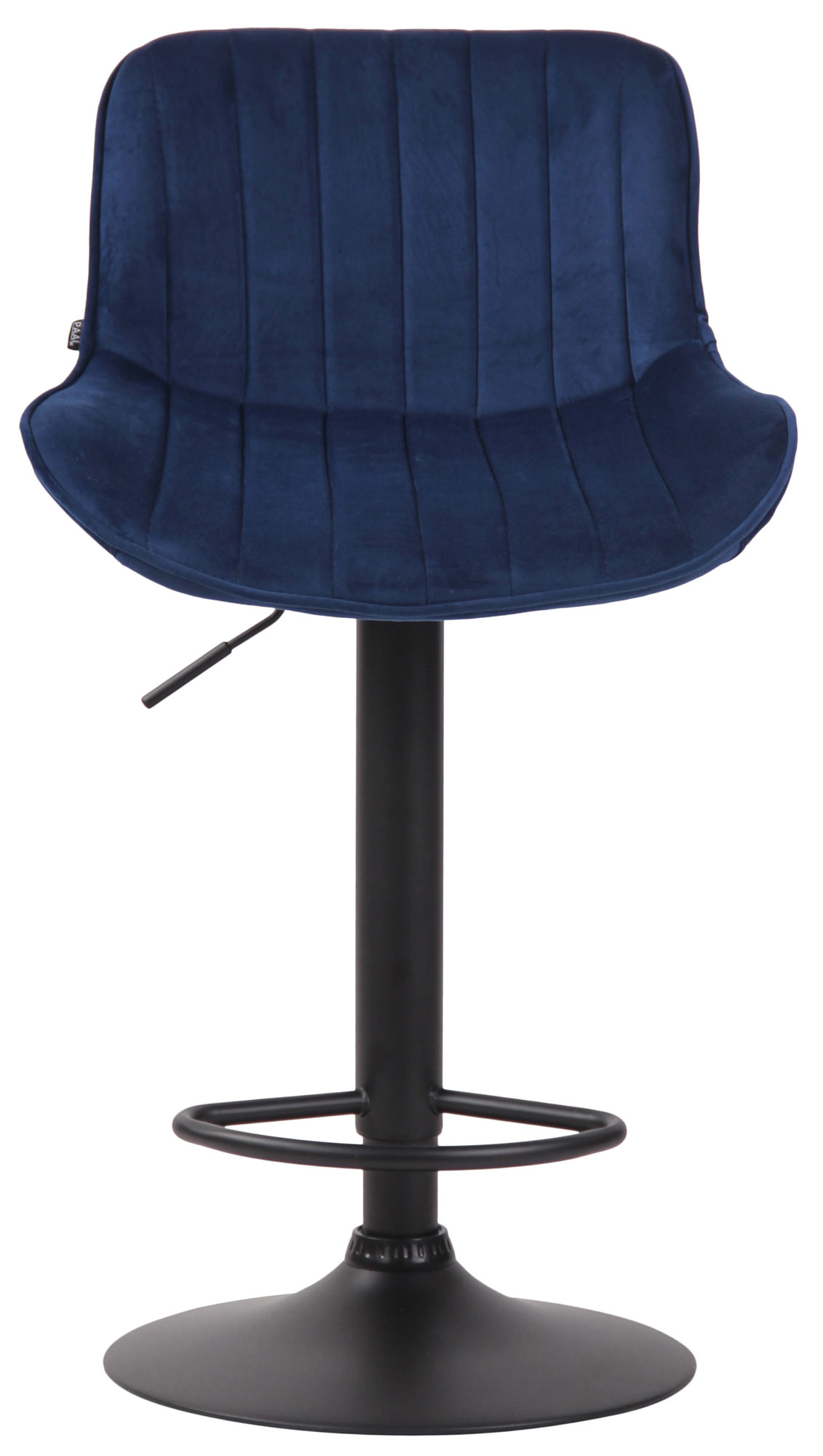 Tabouret de bar Lentini en Velours avec Piètement trompette en Métal