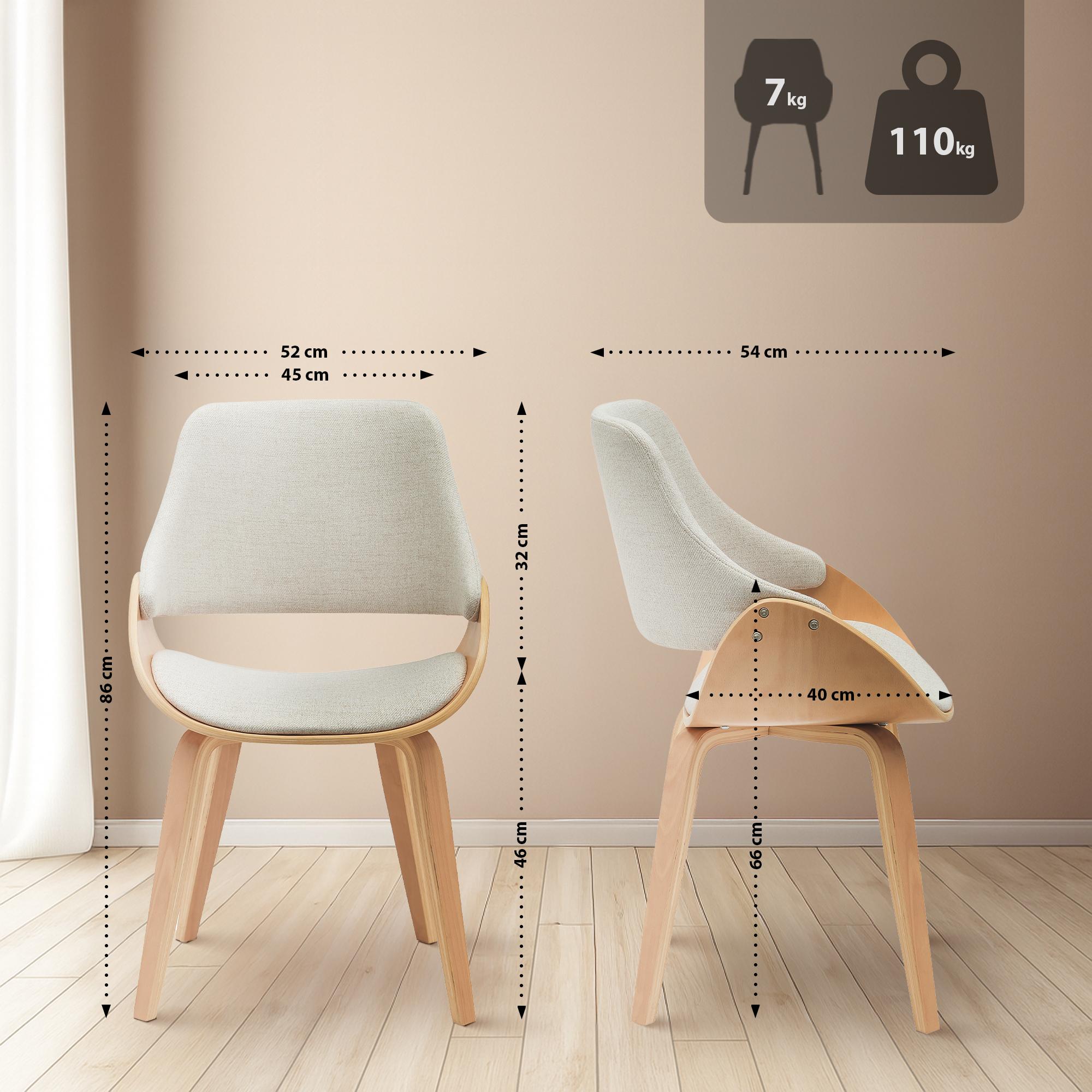 Lot de 2 chaises de salle à manger Vangale