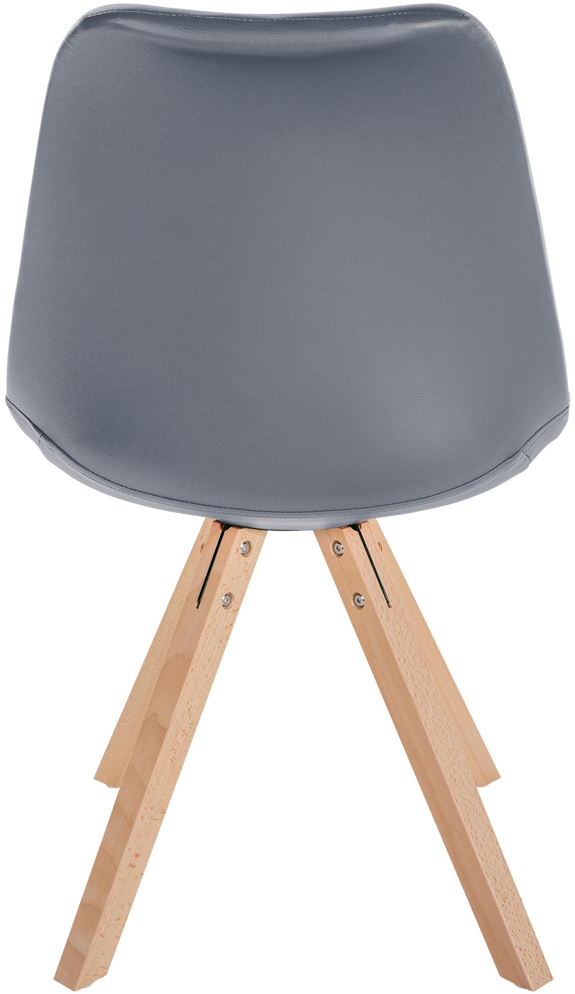 Chaise de salle à manger Sofia en Similicuir avec Pieds en bois