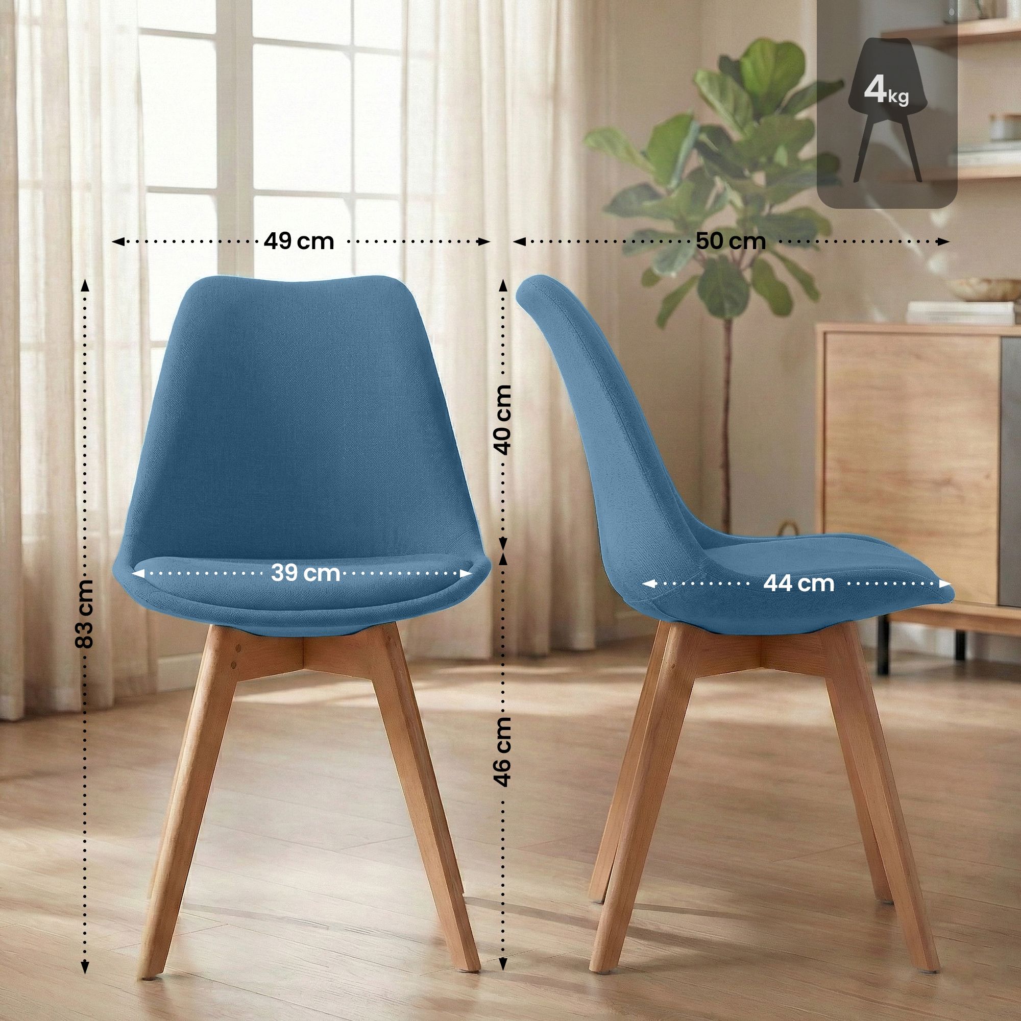 Chaise de salle à manger Linares : design élégant et confortable pour vos repas en famille ou entre amis