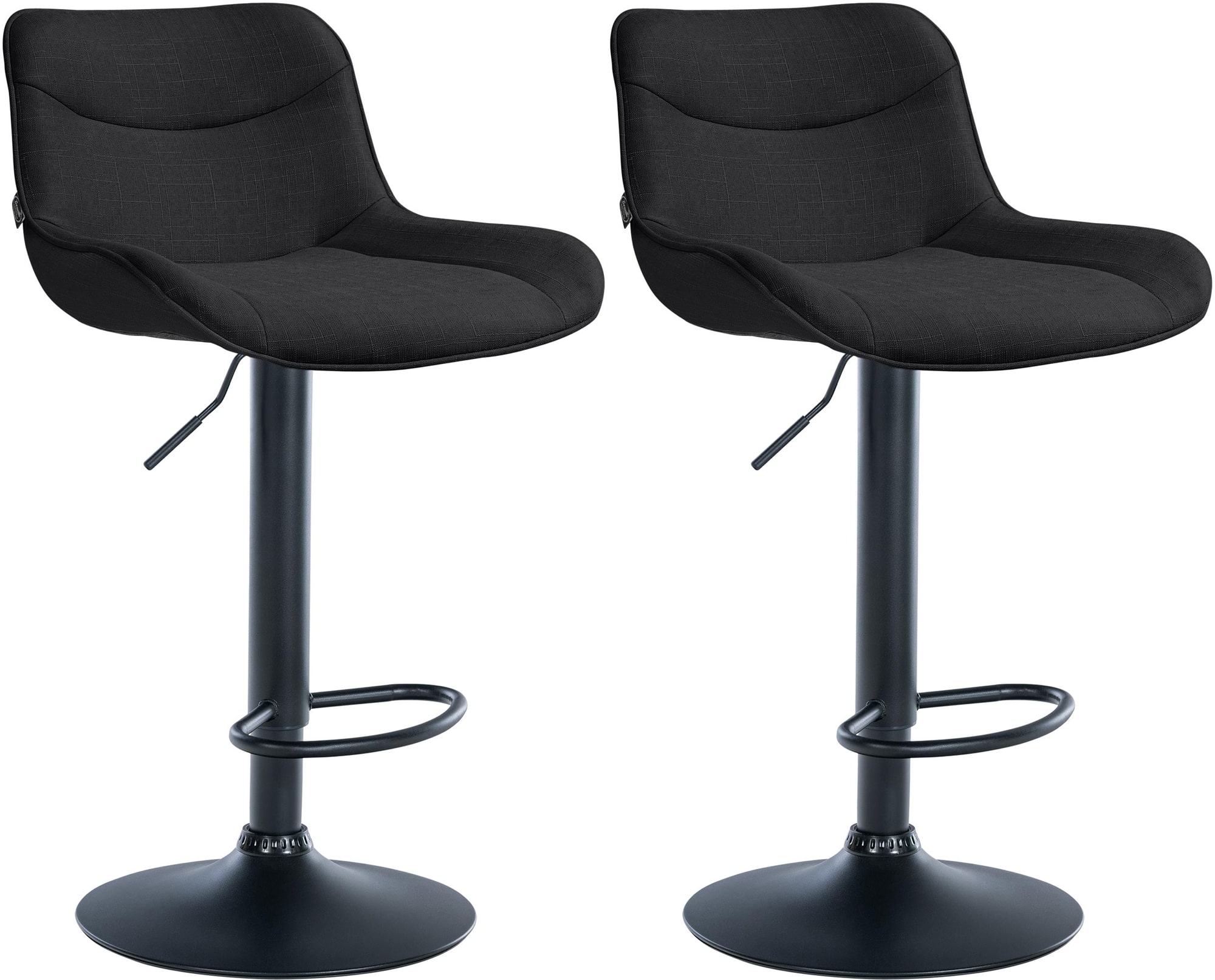 Lot de 2 tabourets de bar Vonore tissu