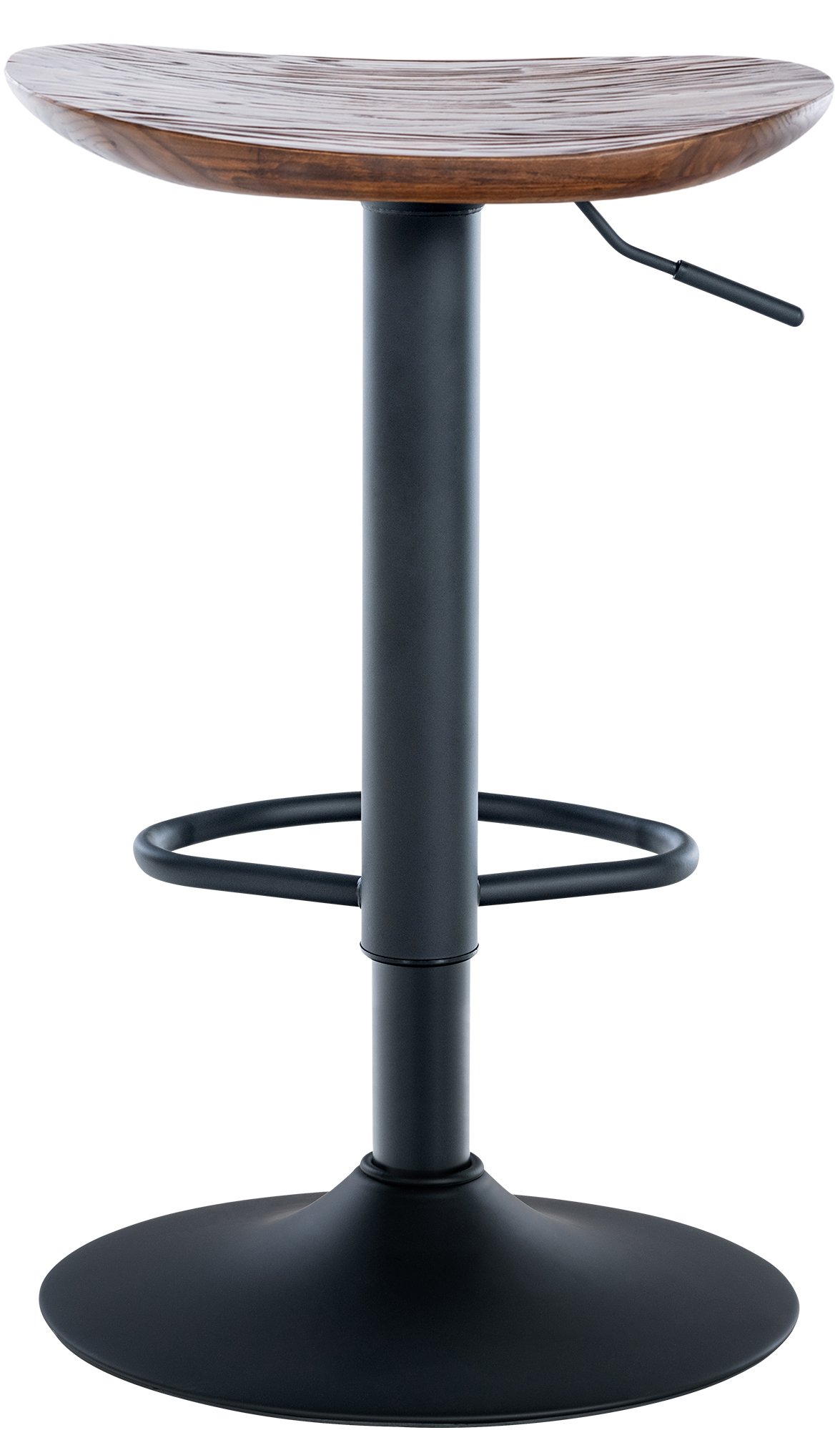Tabouret de bar Skelde avec assise en bois Pied en Métal