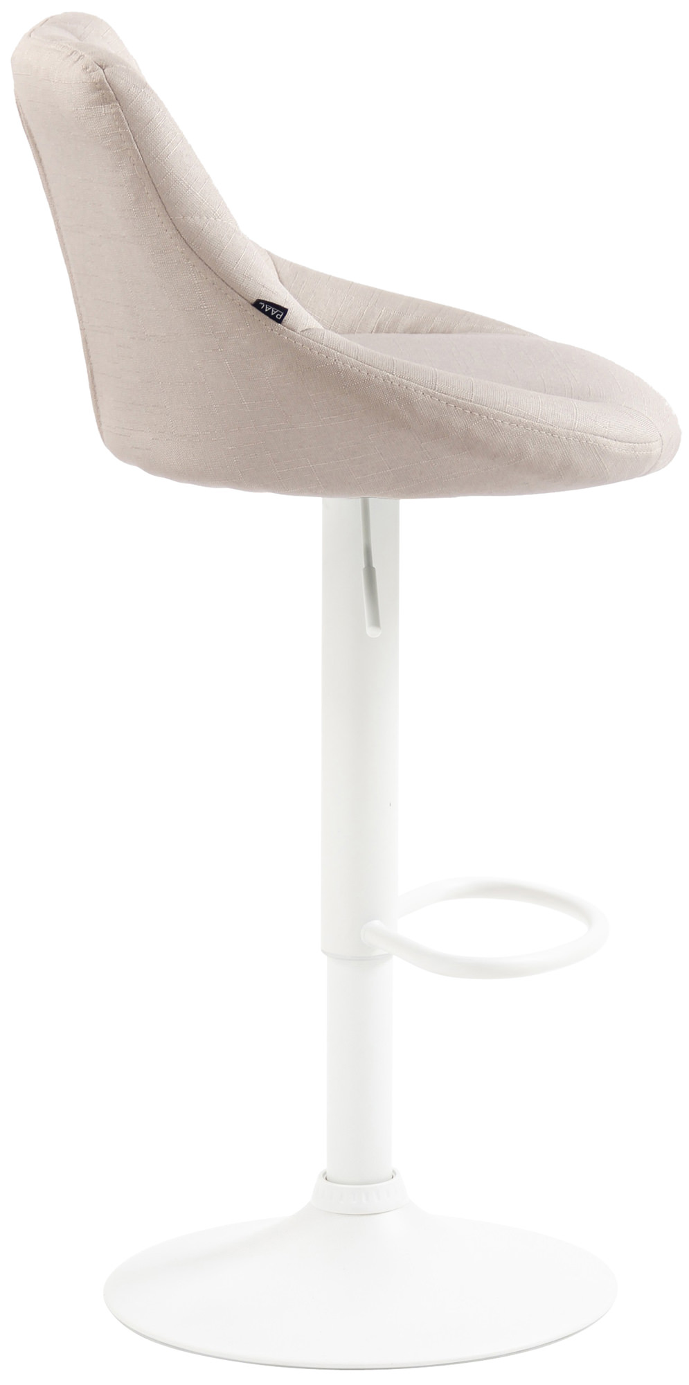Tabouret de bar Lazio en Tissu Hauteur réglable siège pivotant