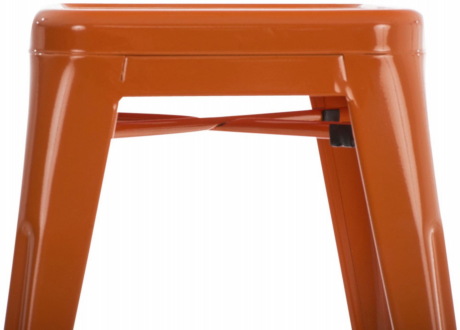 Lot de 4 tabourets bas au style industriel Armin en métal