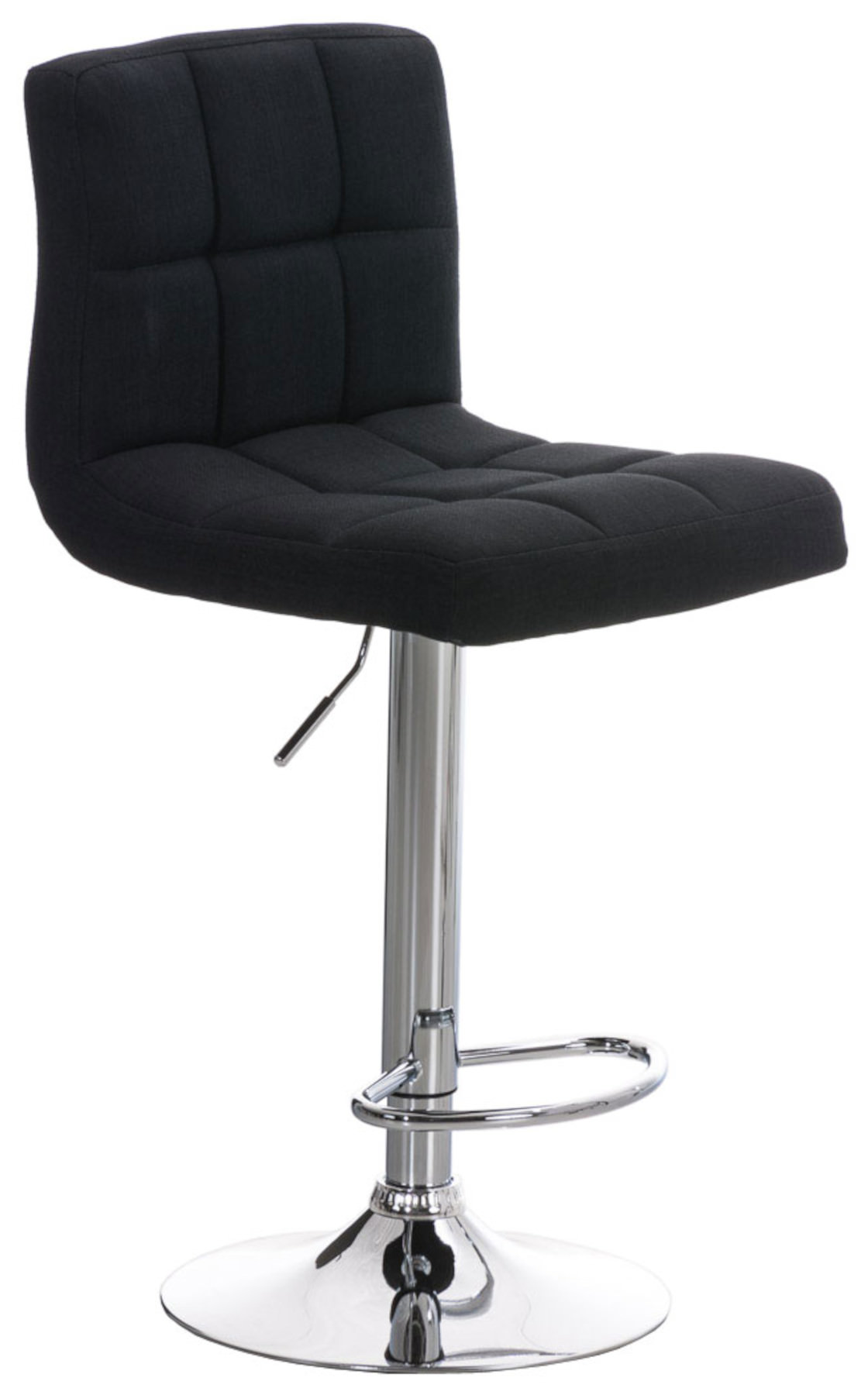 Lot de 2 Tabourets de bar Peru en Tissu Piètement Métal Pivotant et Ajustable