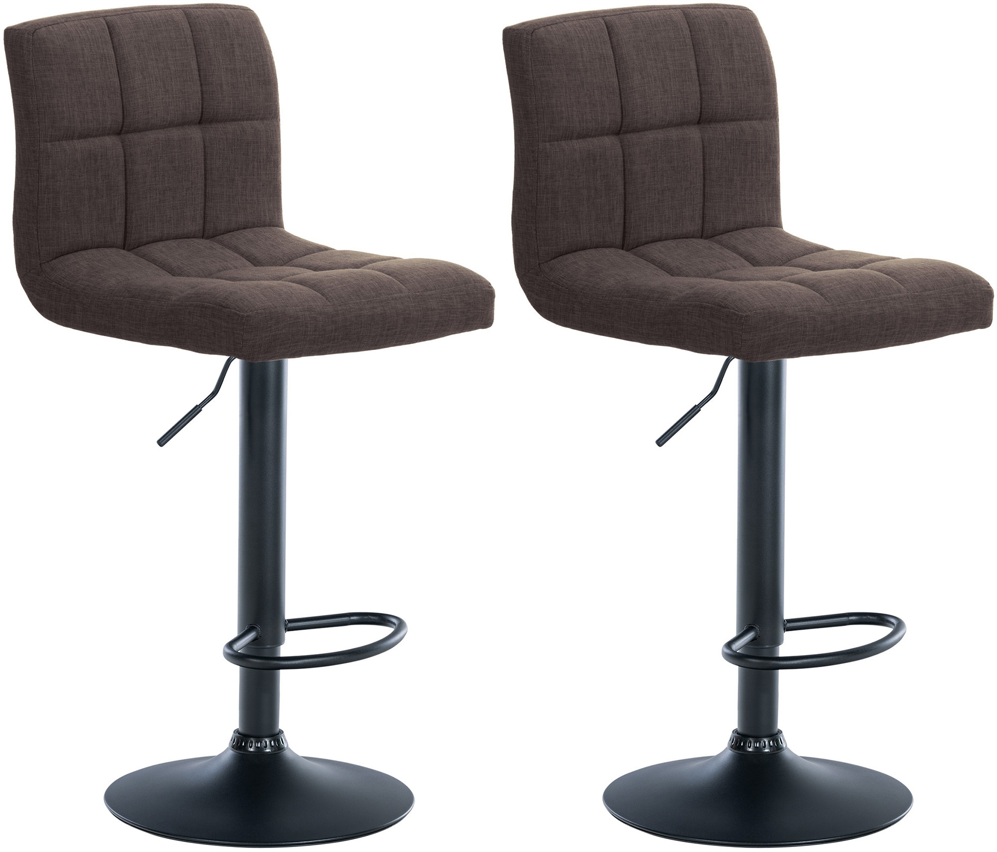 Lot de 2 tabourets de bar Calma tissu