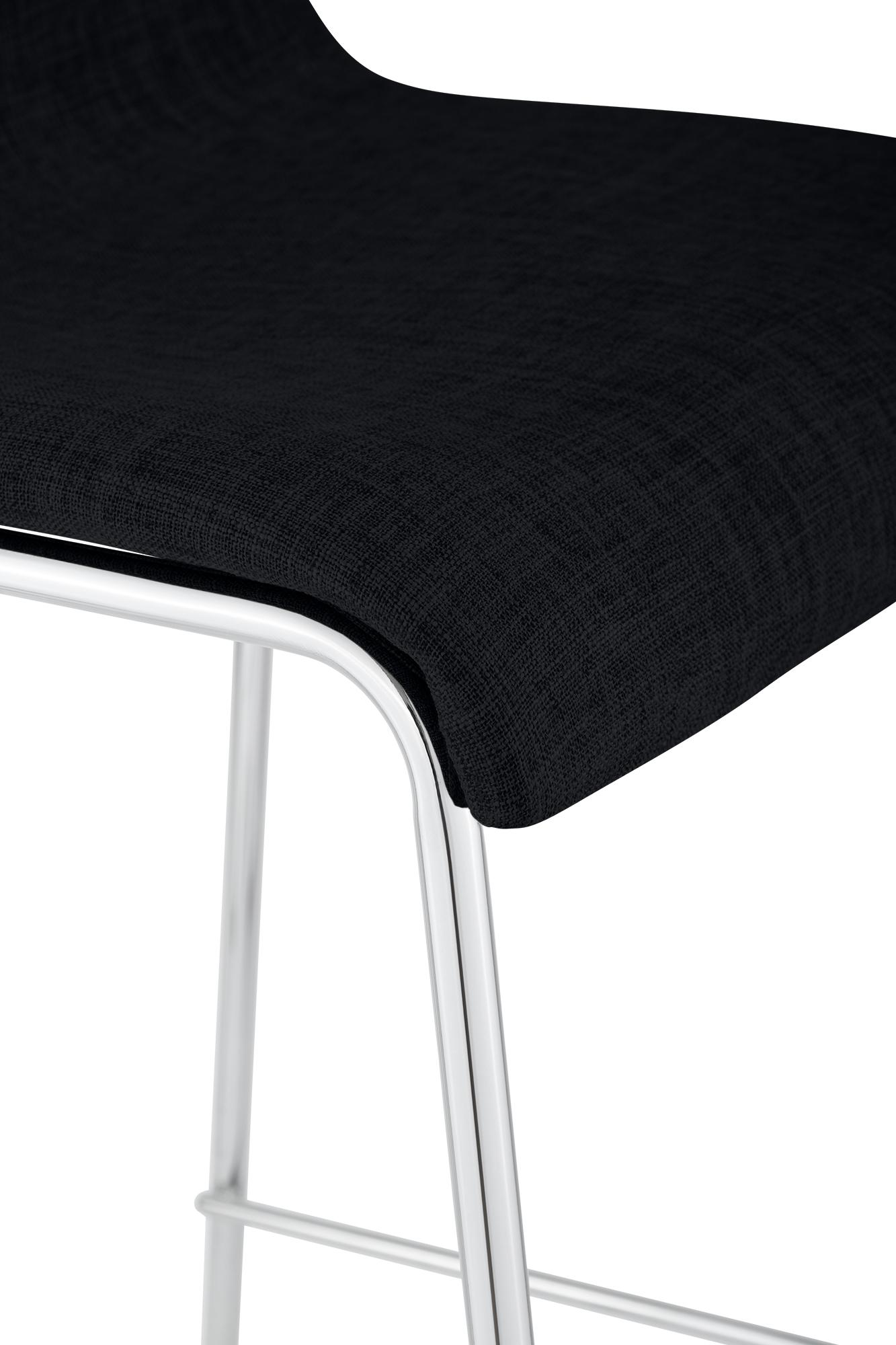 Lot de 2 tabourets de bar Hover en tissu, pieds metalliques