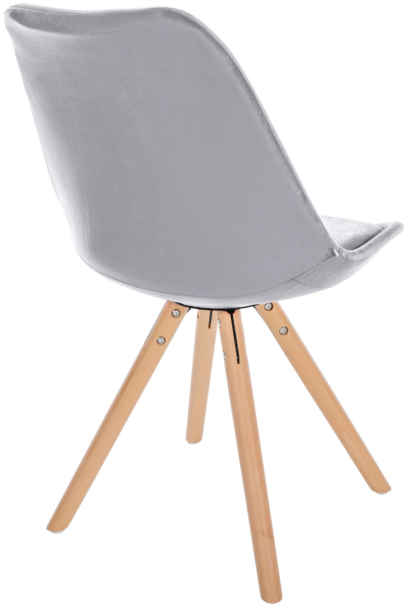 Chaise de salle à manger Sofia en velours avec Pieds en bois