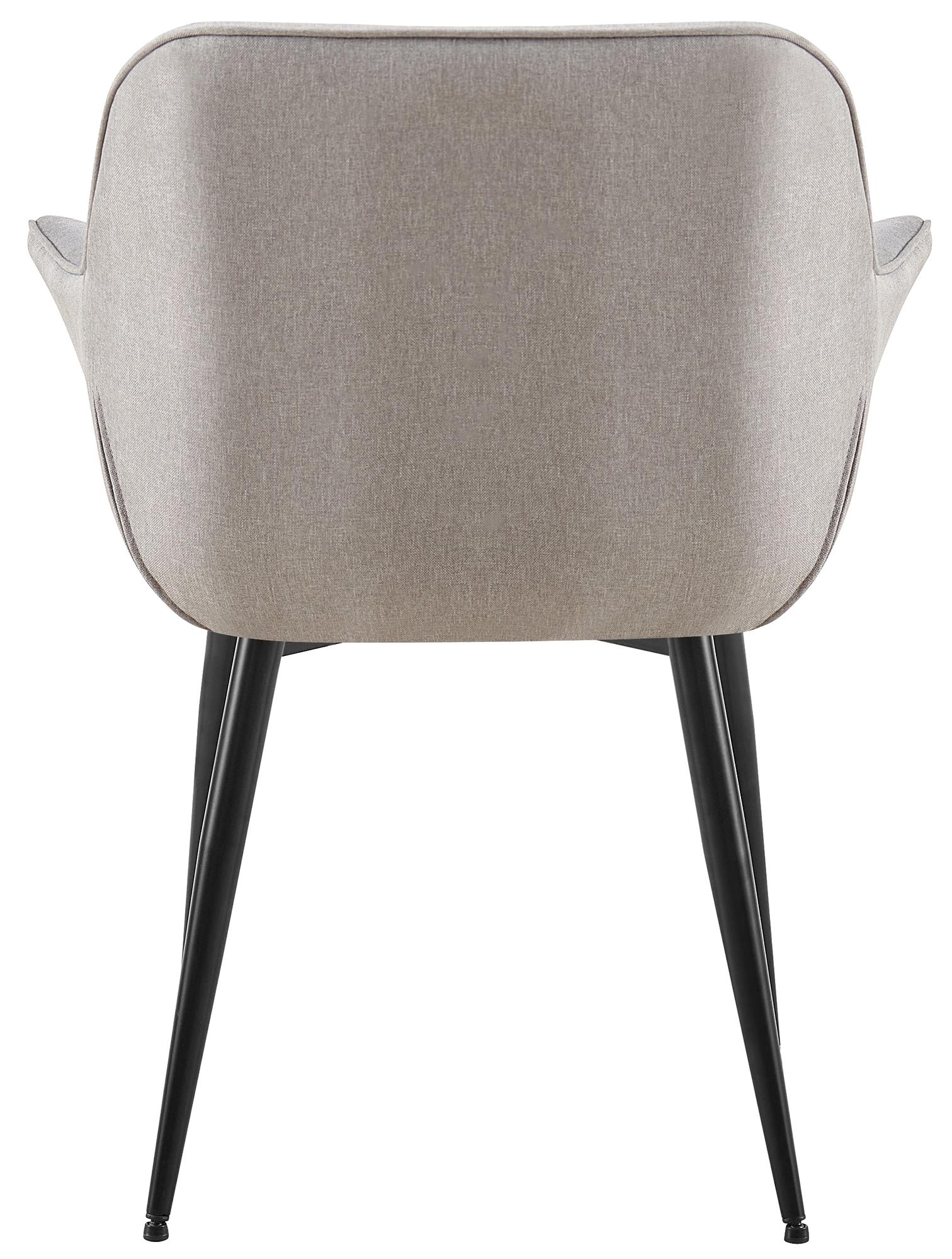 Chaise de salle à manger Roseville avec accoudoirs et pieds en métal