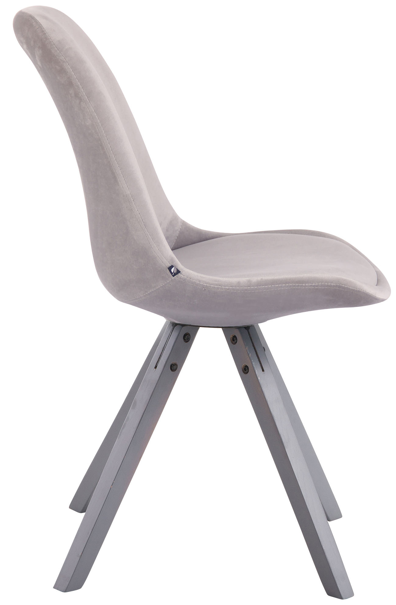 Chaise de salle à manger Toulouse en velours Pieds carrés