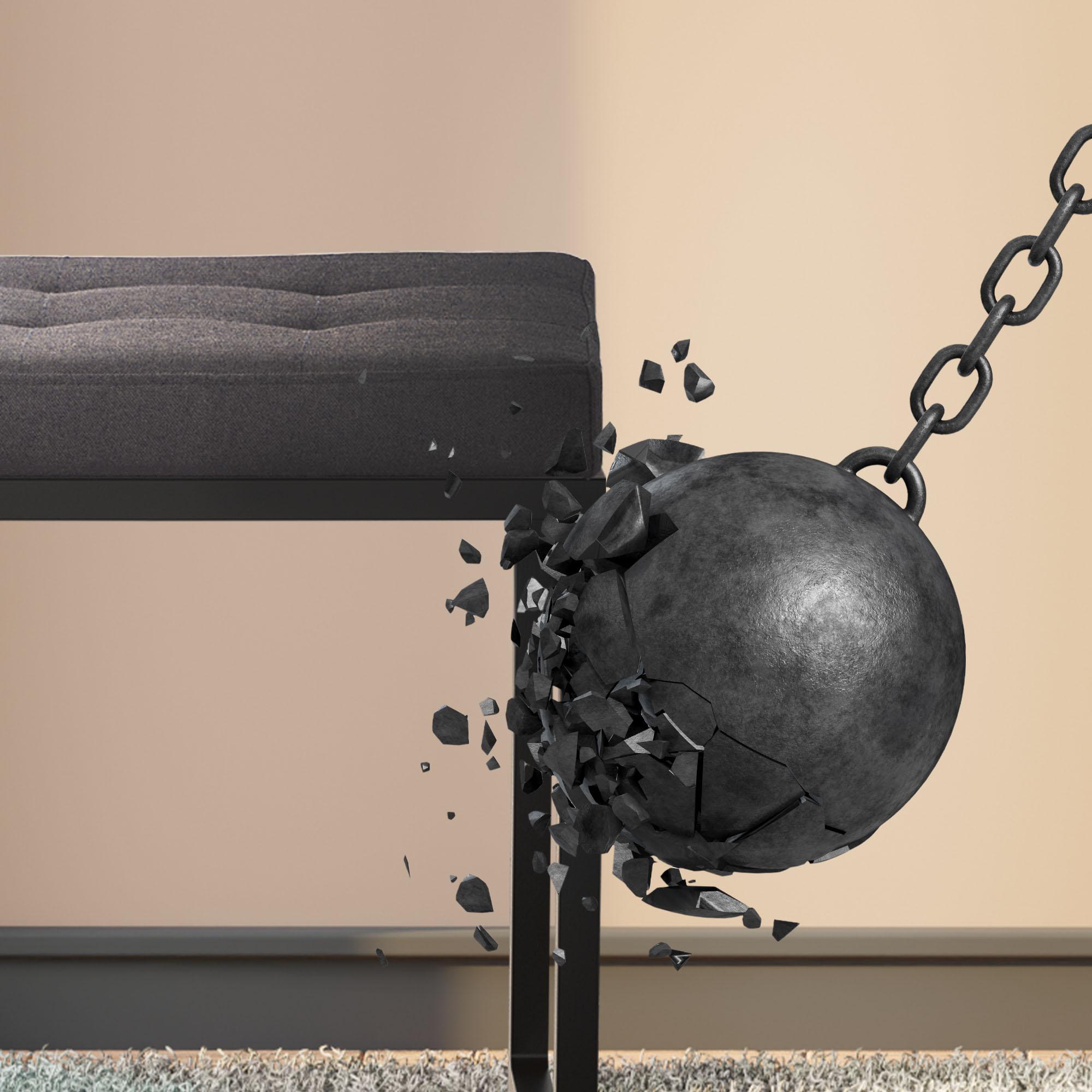Pouf Barci avec structure noire