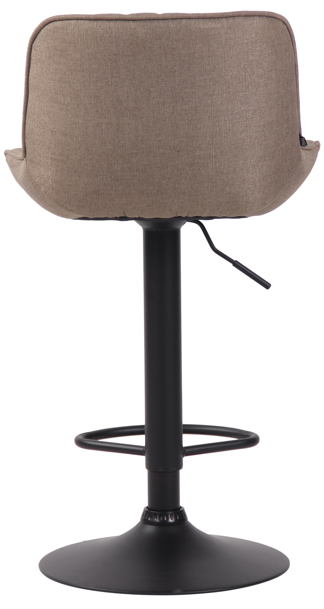 Tabouret de bar Lentini en Tissu avec Piètement trompette en Métal