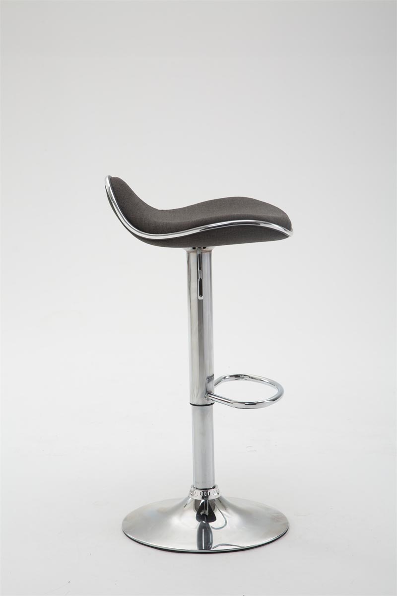 Tabouret de bar Shanghai tissu avec pied en métal