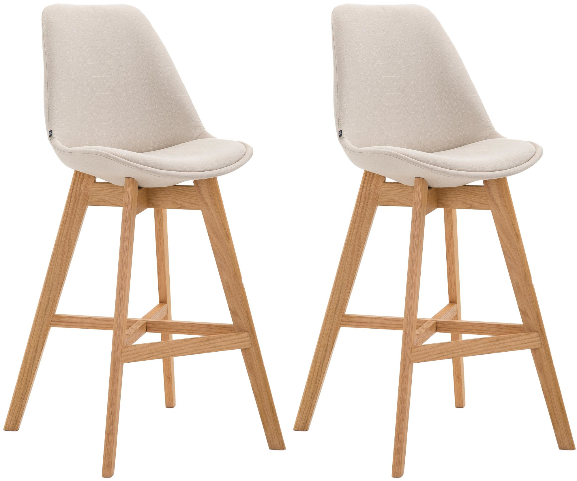 Lot de 2 tabourets de bar Cannes Tissu