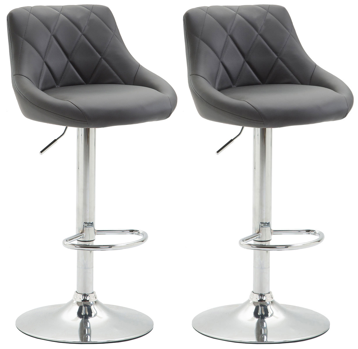 Lot de 2 tabourets de bar Lazio similicuir