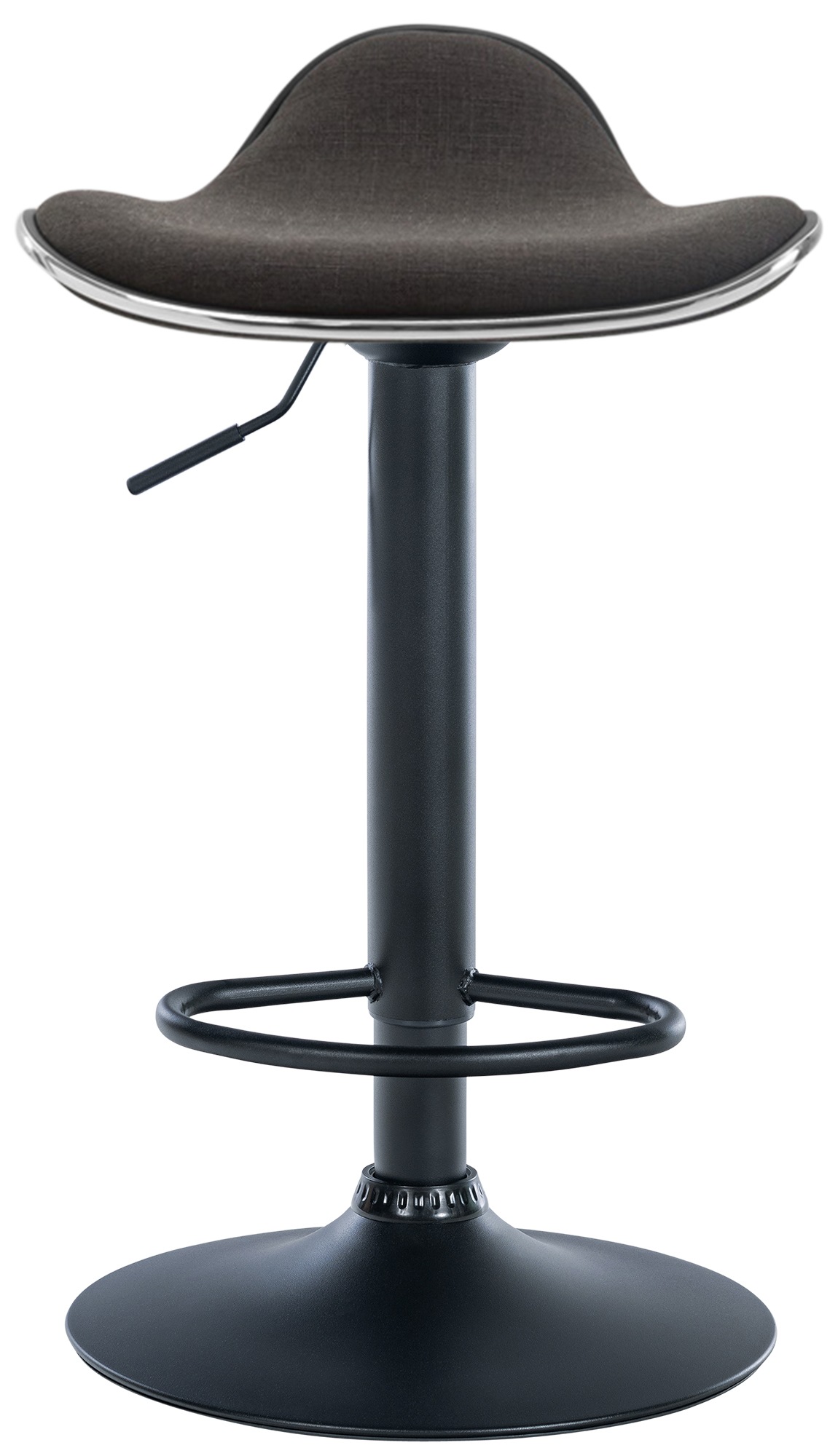 Tabouret de bar Shanghai tissu avec pied en métal
