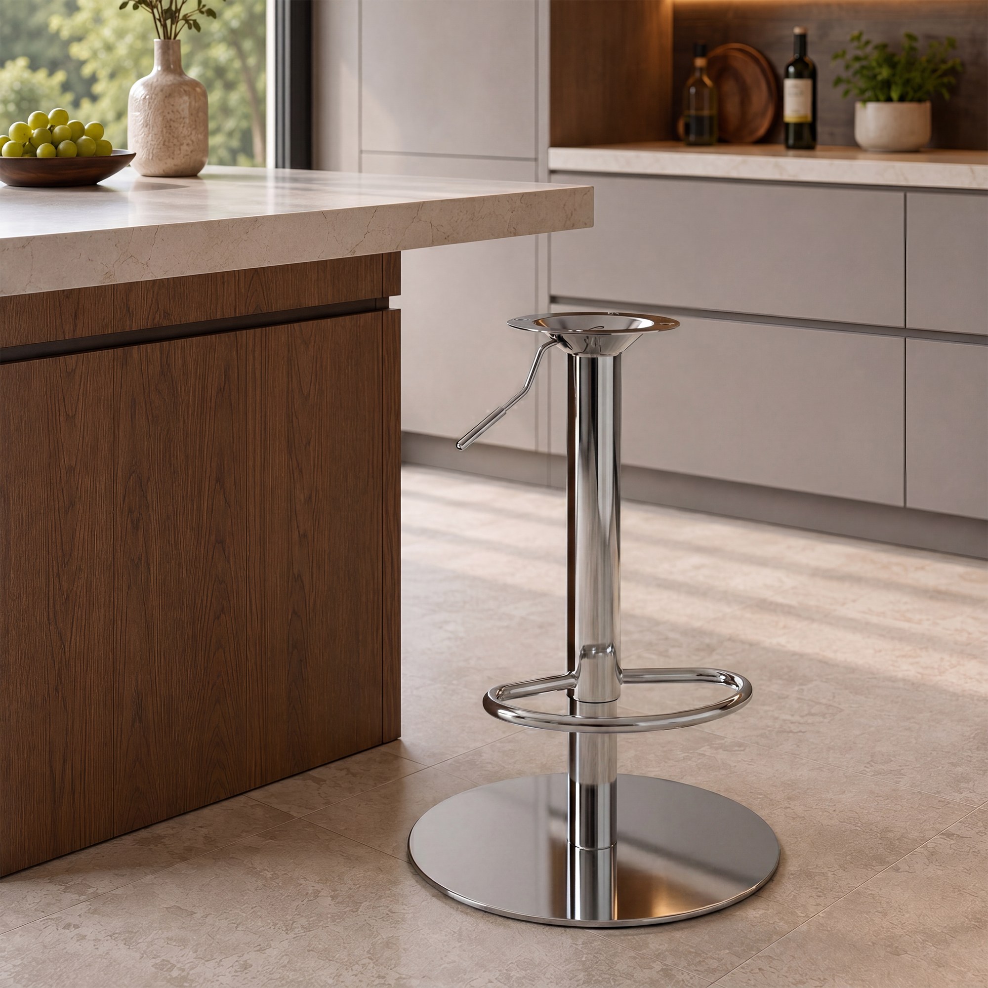 Chassis de rechange pour tabouret de bar, jusqu'a 150 kg, entraxe de perçage 10 x 10 cm