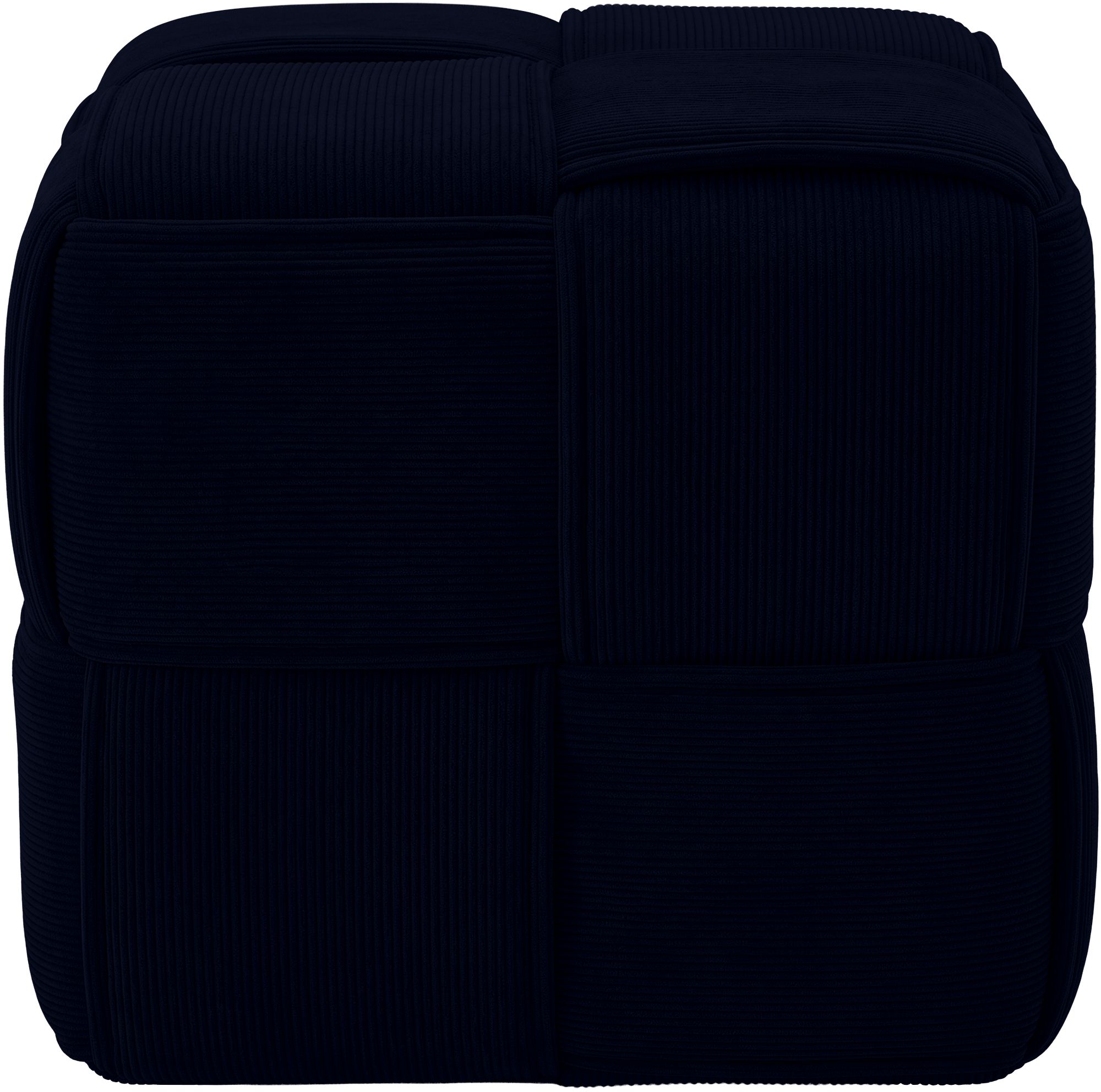 Pouf Forinta en velours côtelé