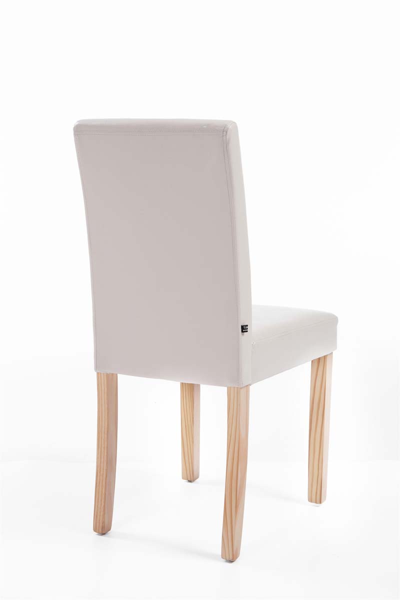 Chaise de salle à manger Ina similicuir avec pieds en Bois