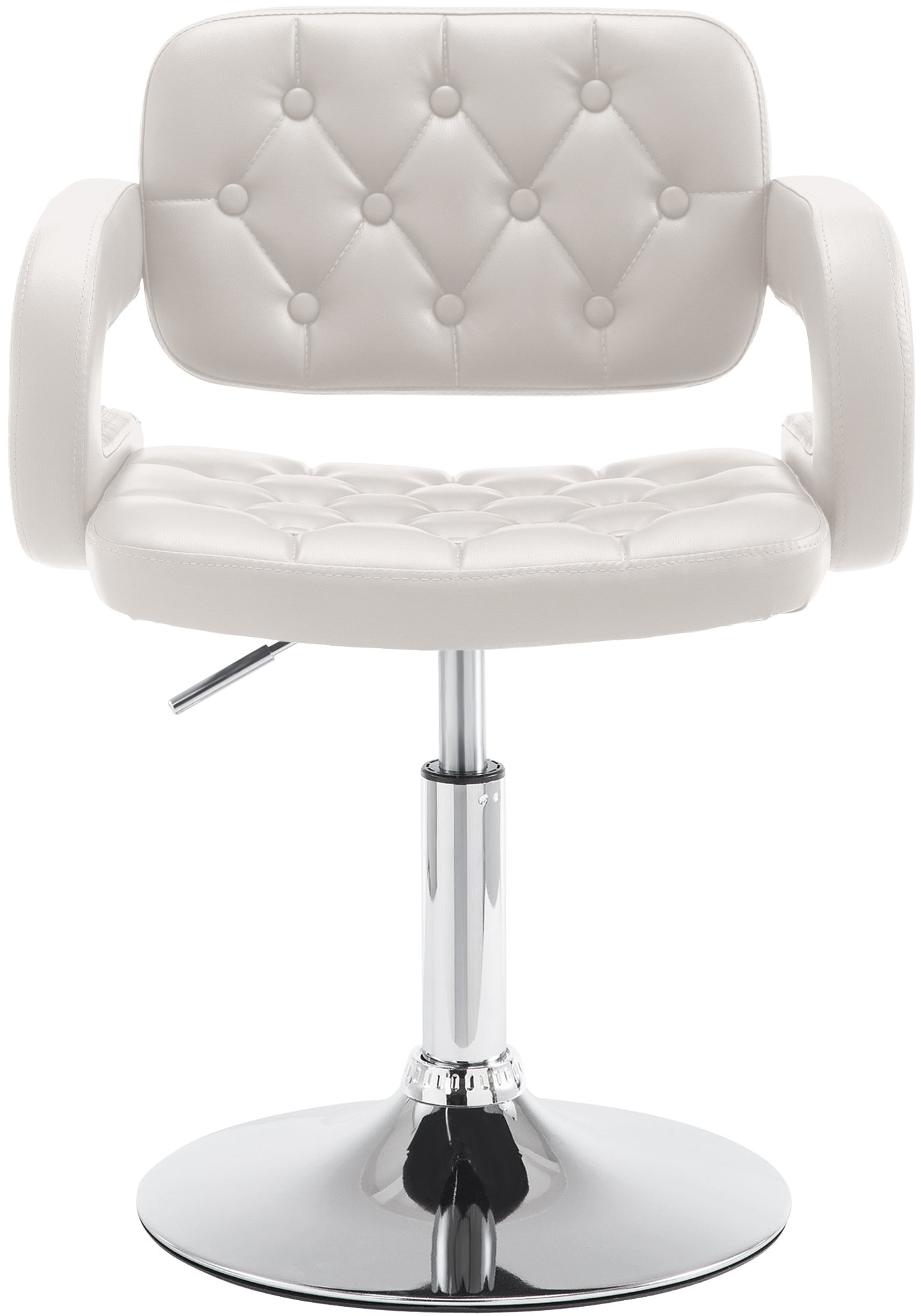 Chaise Lounge Dublin Similicuir - Piètement avec colonne centrale en métal chromé