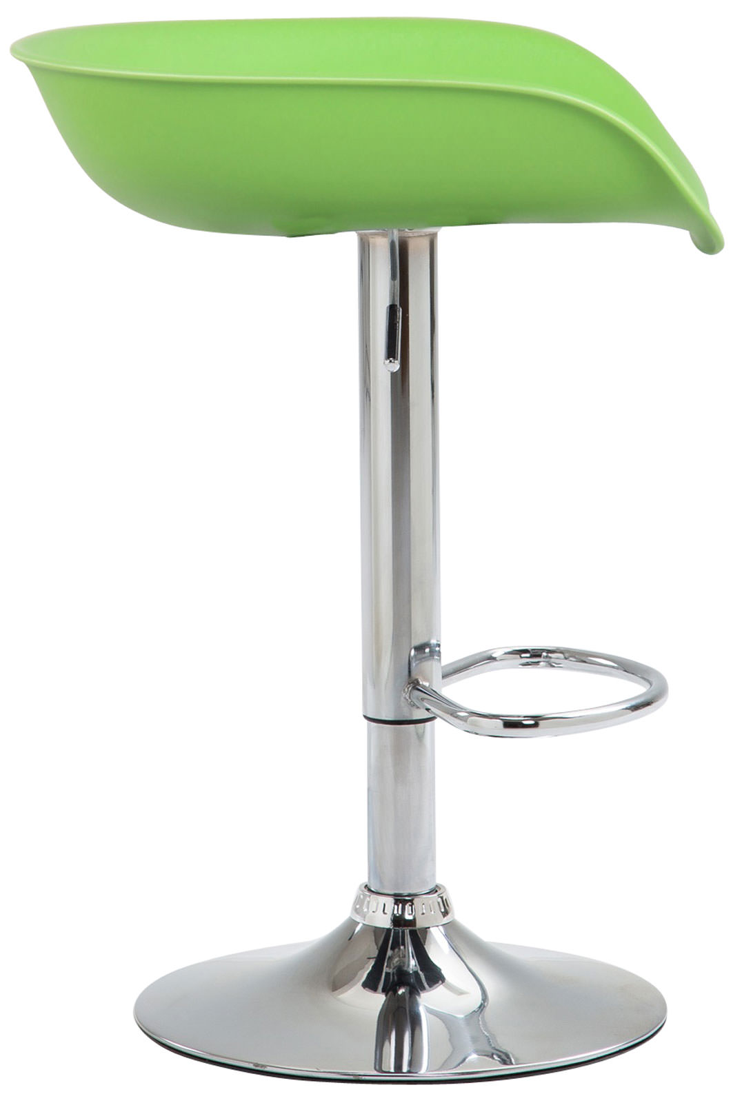 Lot de 4 Tabourets de bar Anaheim assise en plastique et Pied trompette en métal
