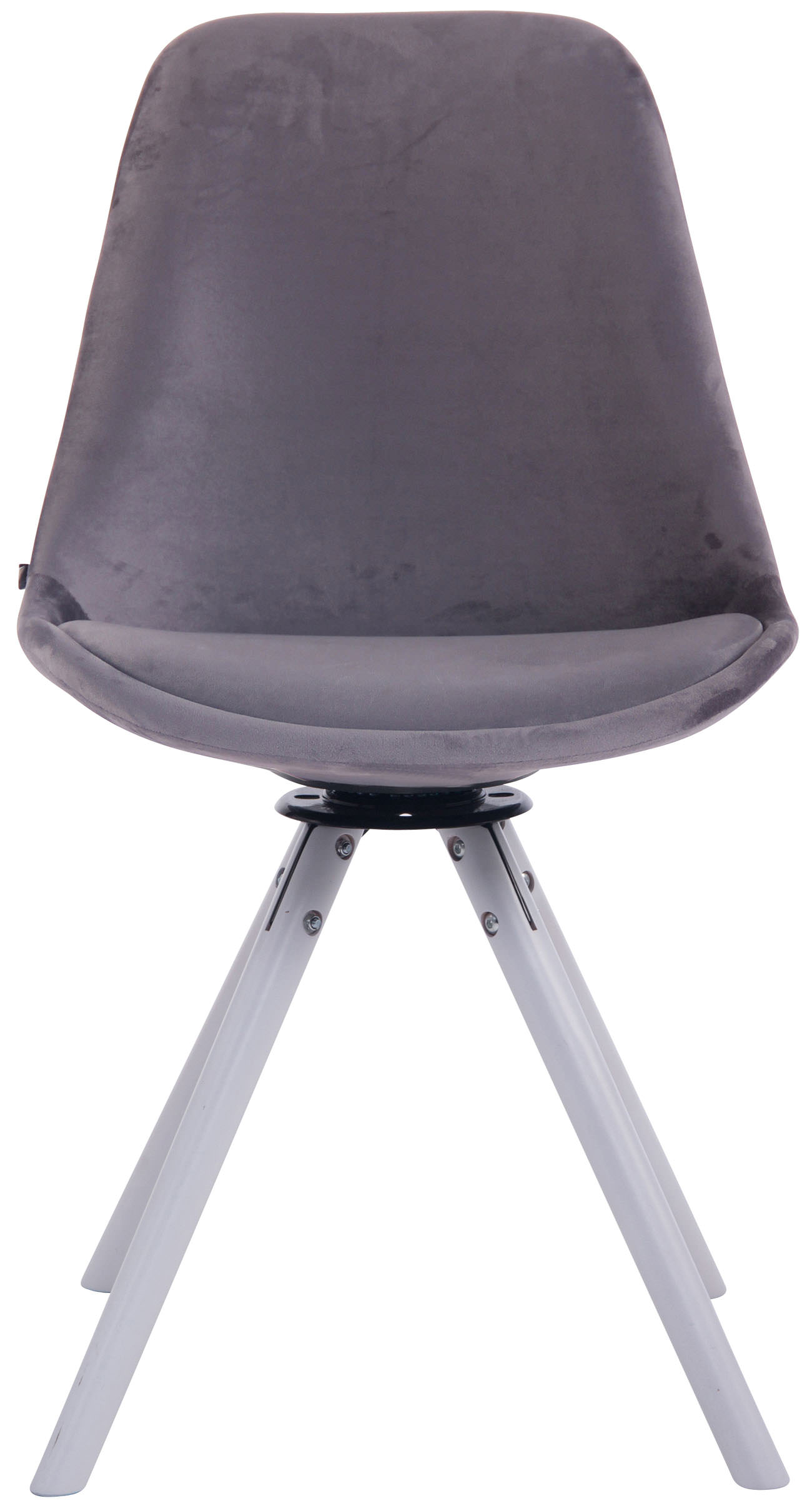 Chaise de salle à manger Troyes Pivotant en velours avec piétement rond