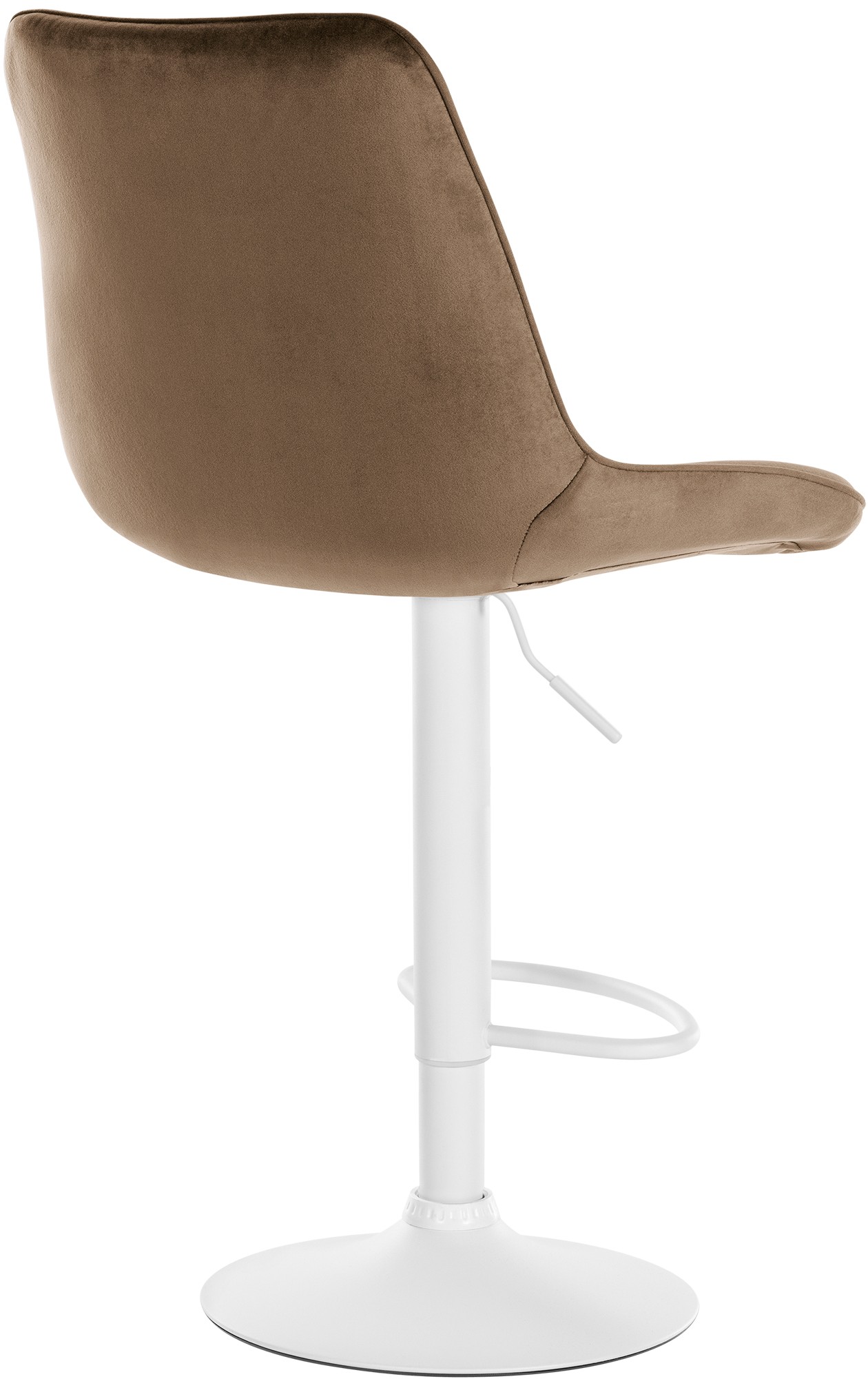 Tabouret de bar Toni en Velours Pied trompette en Métal