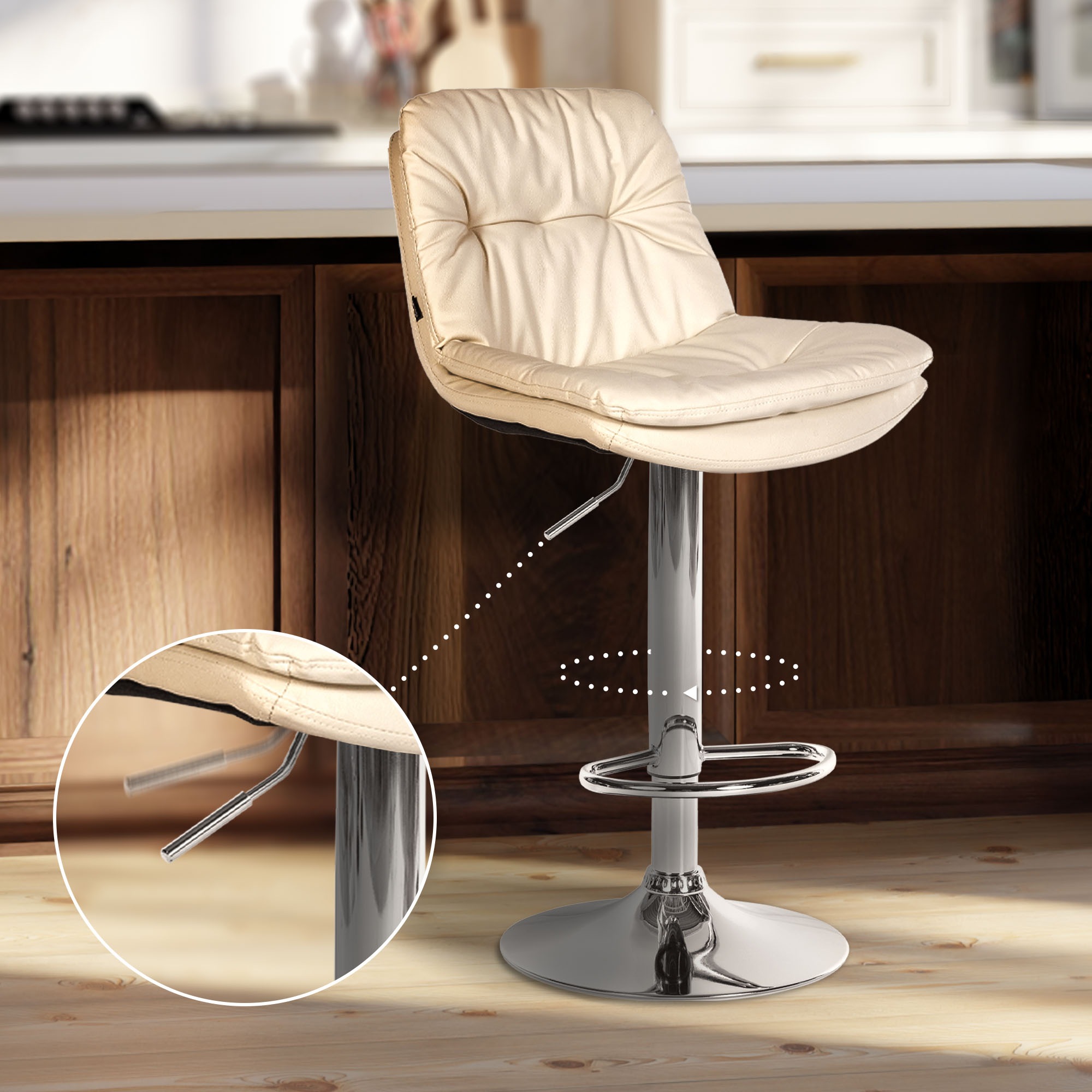 Tabouret de bar Laurel similicuir