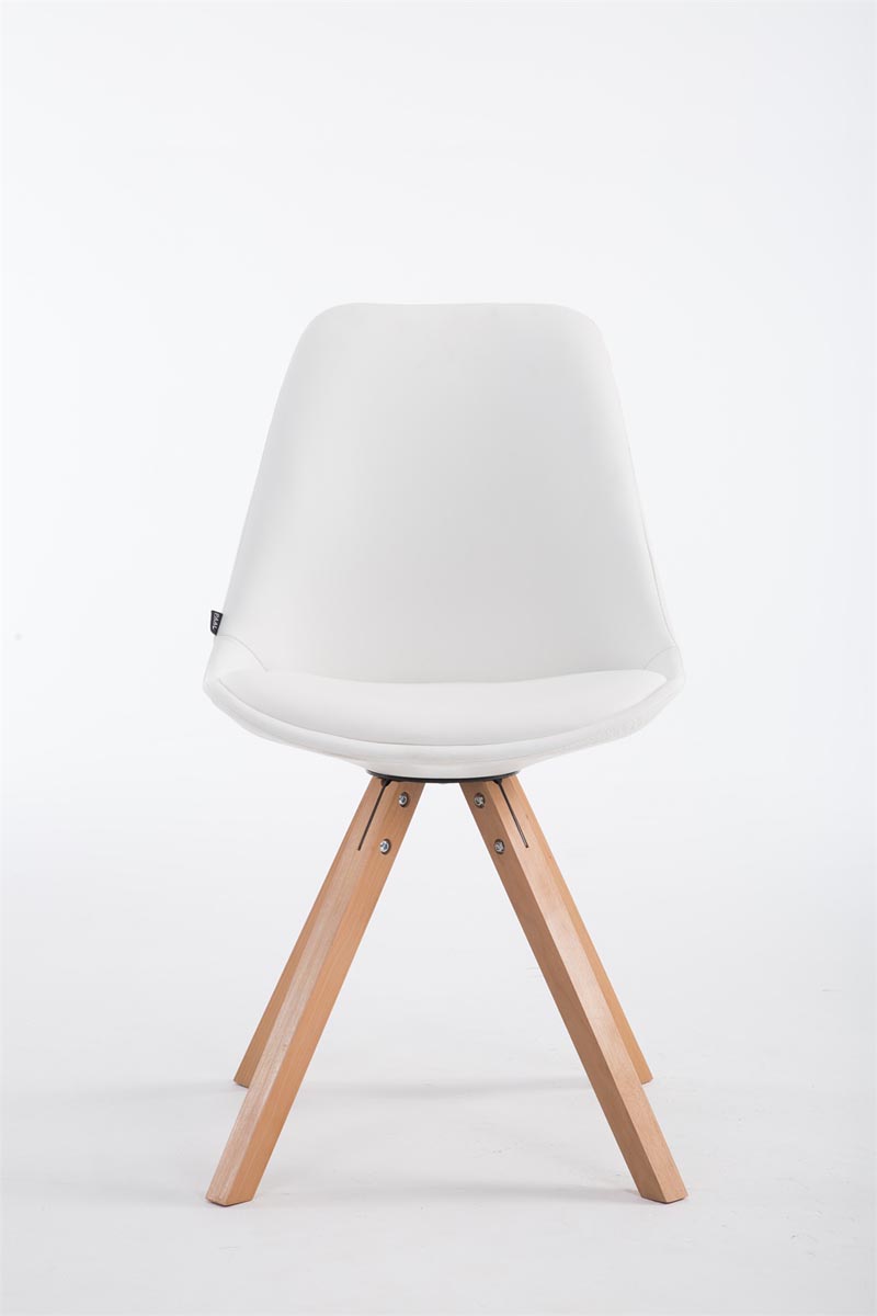 Chaise de visiteur Laval pieds carrés nature