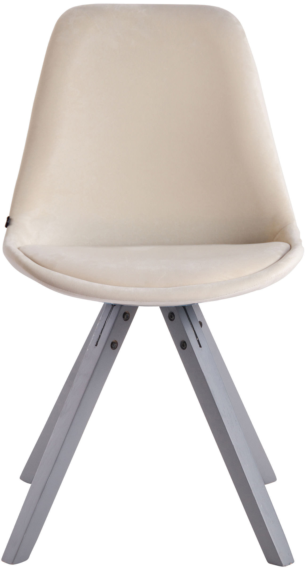 Chaise de salle à manger Toulouse en velours Pieds carrés