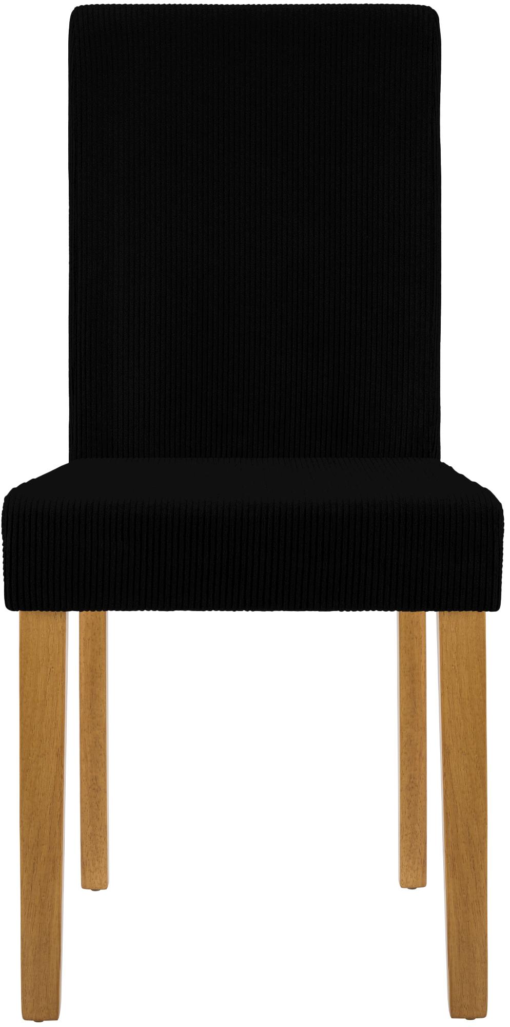 Lot de 2 chaises de salle a manger Ina en velours cotele