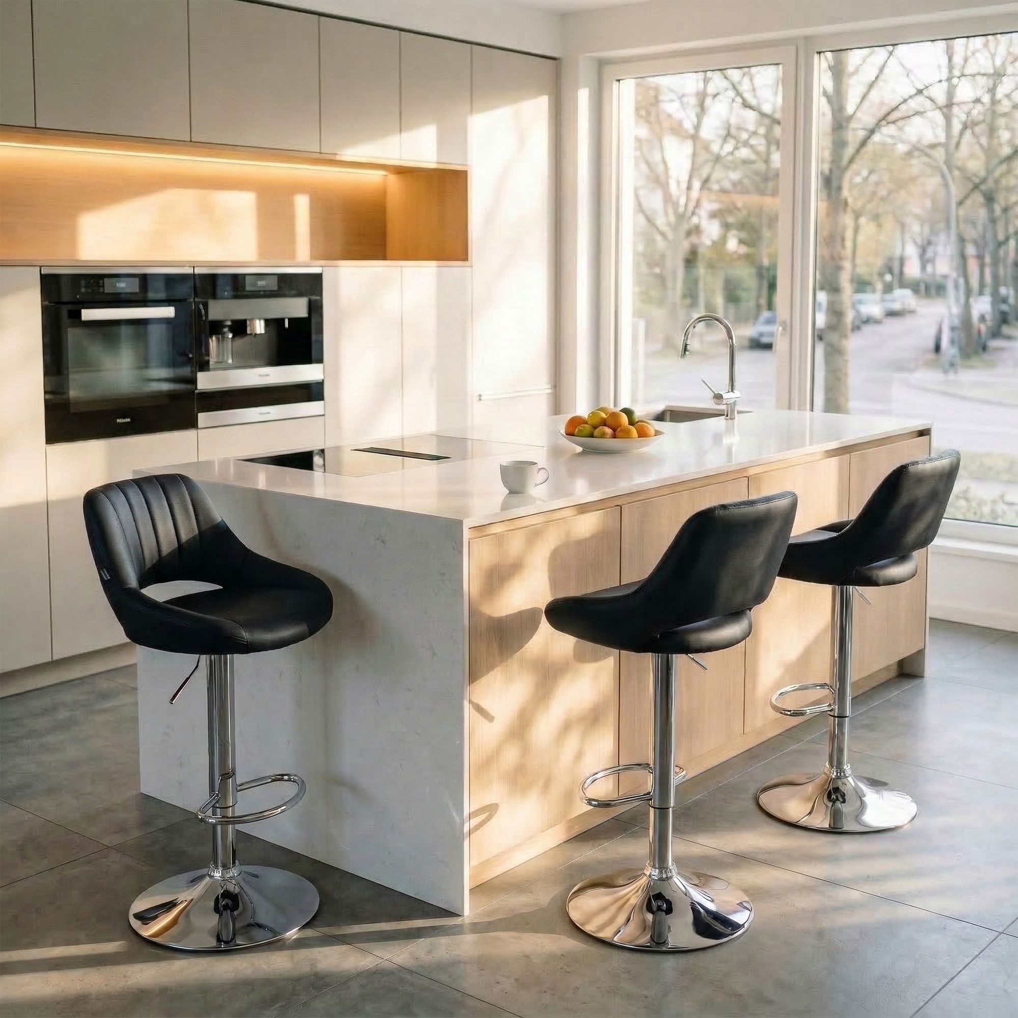Tabouret de bar Milet en similicuir