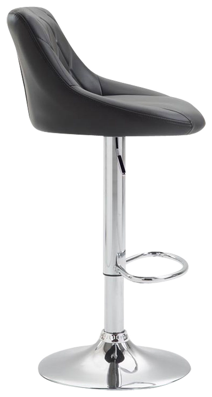 Tabouret de bar Lazio en similicuir avec pied en métal