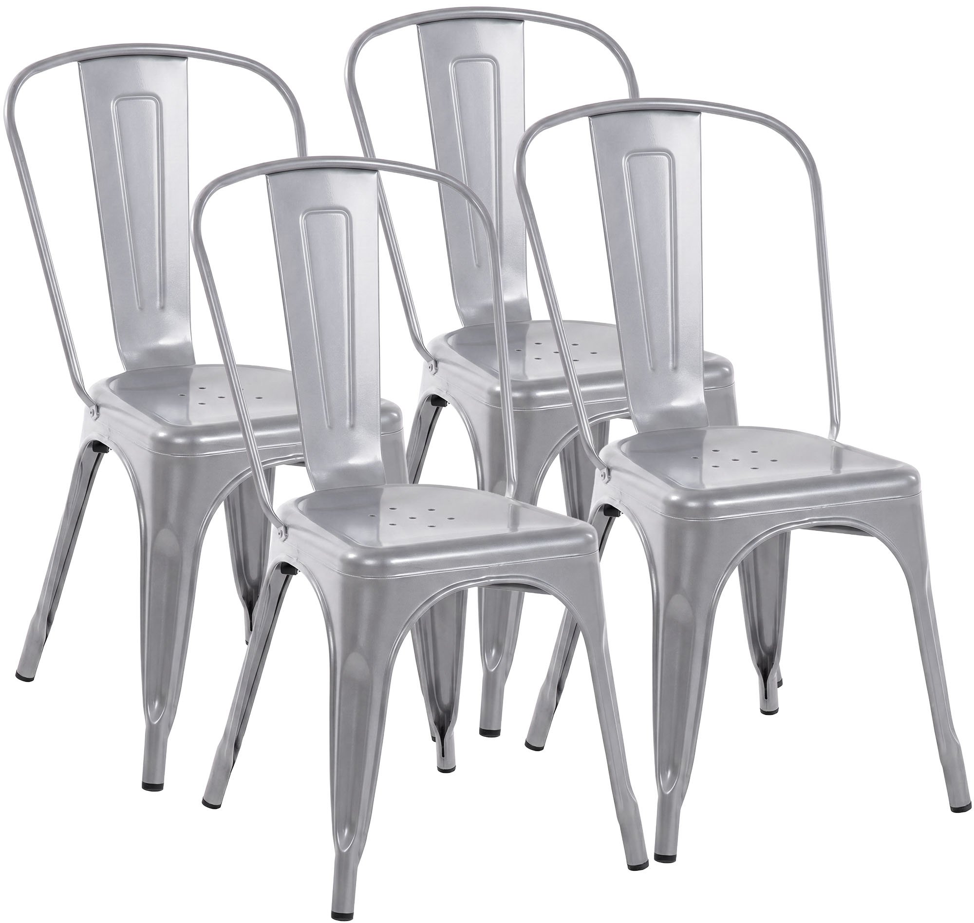 Lot de 4 chaises empilables Benedikt