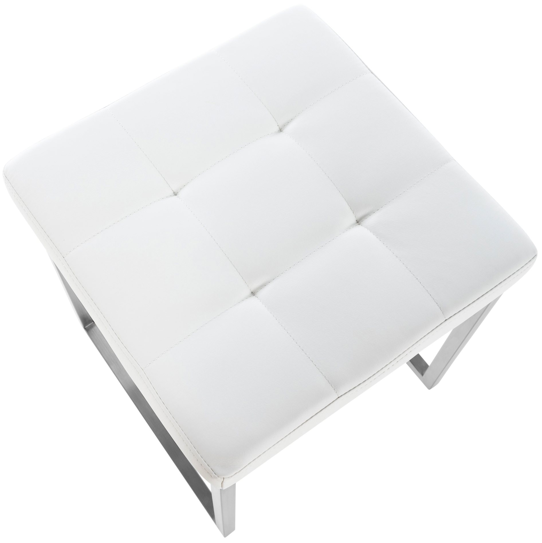 Lot de 2 tabourets bas Barci en similicuir