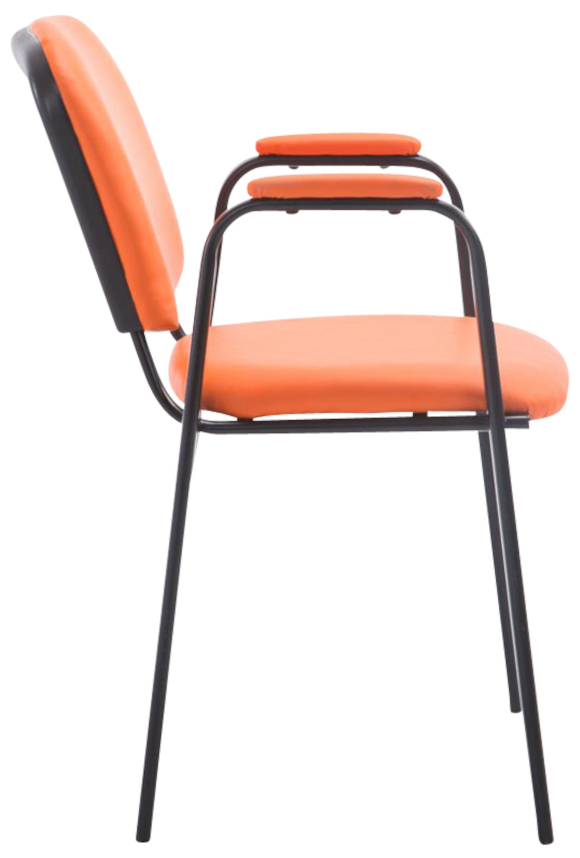 Lot de 4 chaises empilables Ken Pro en simili cuir