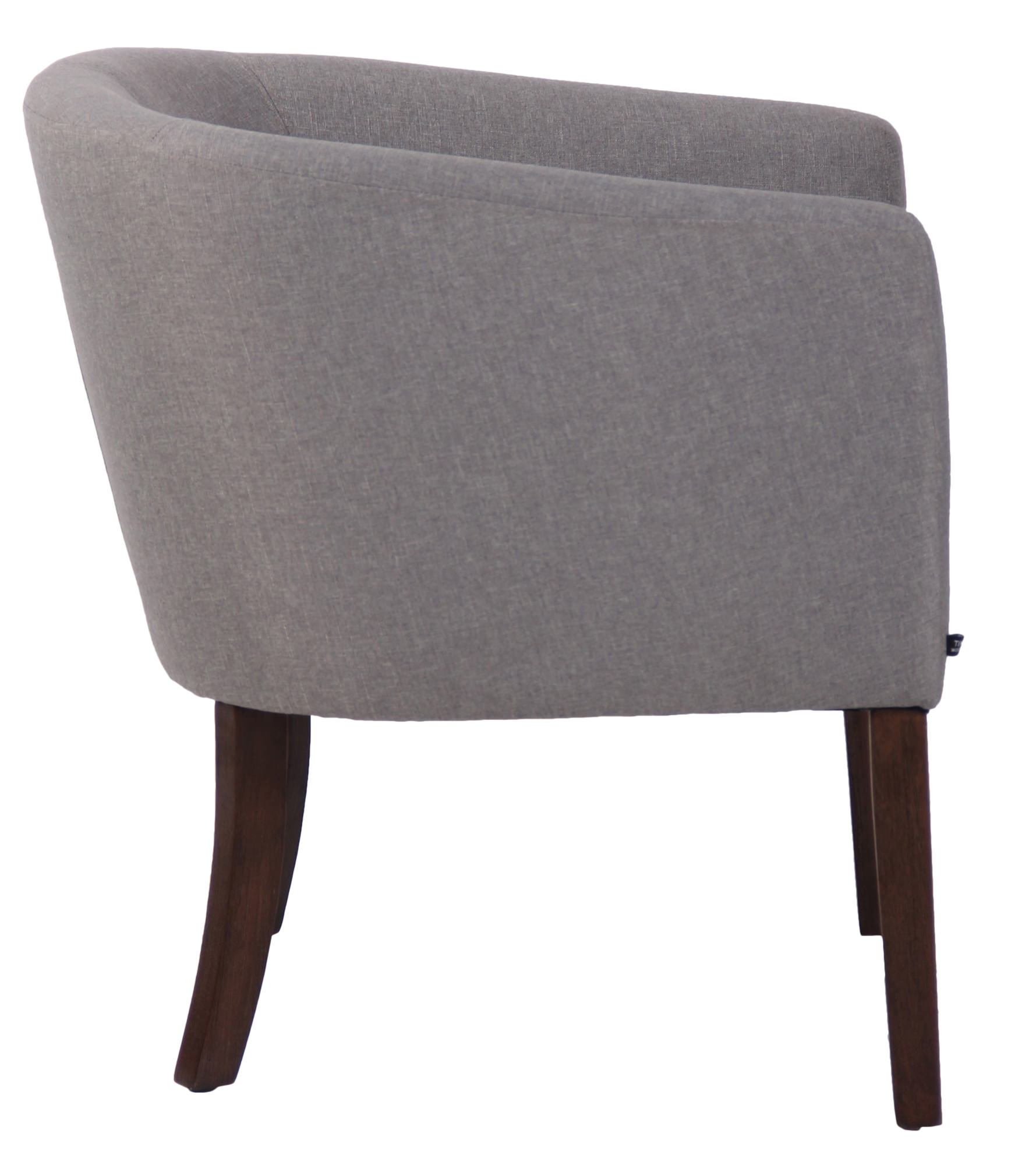 Fauteuil design et confortable Nemea en Tissu avec Pieds en Bois de caoutchouc