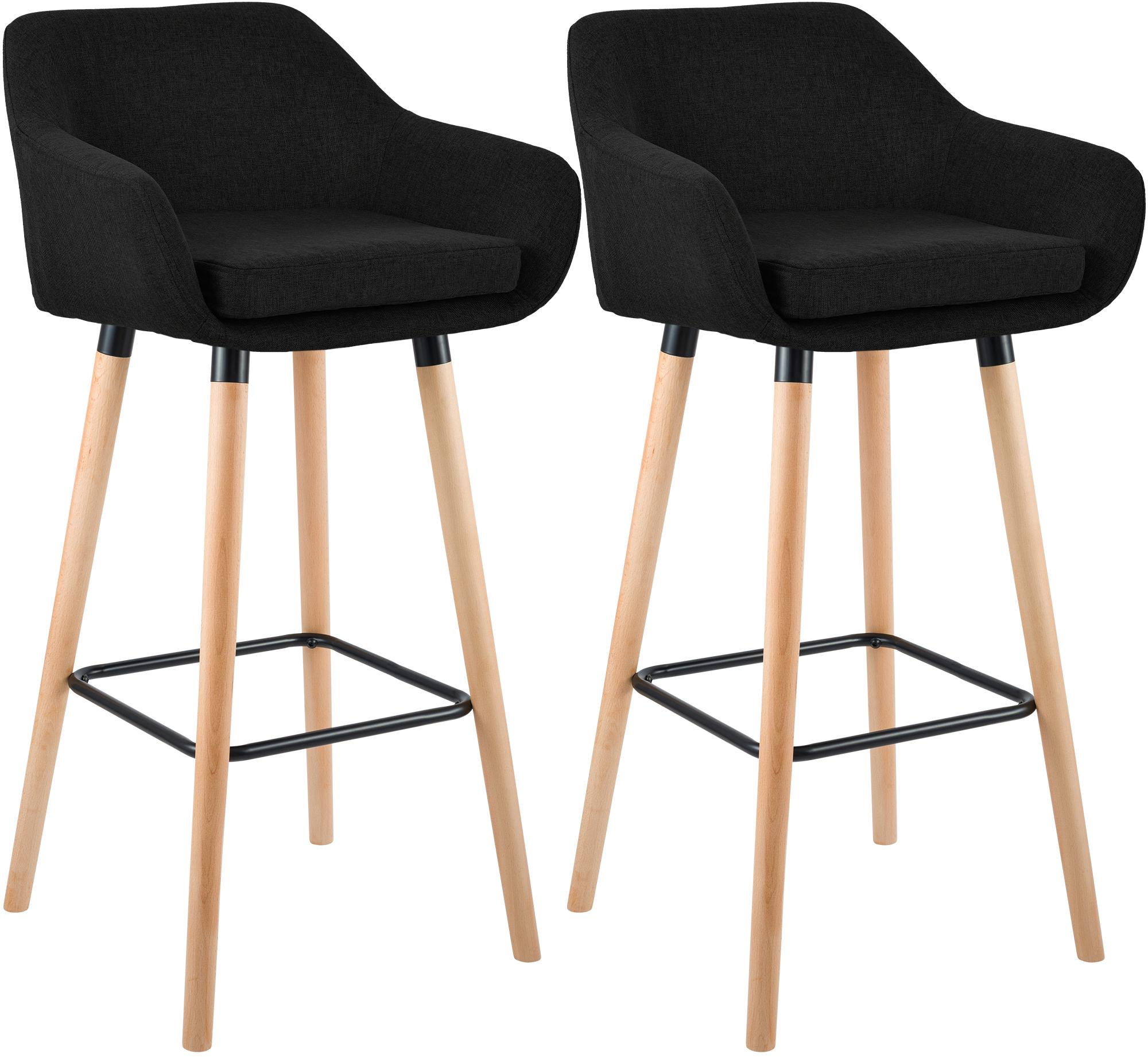 Lot de 2 tabourets de bar Grant en tissu