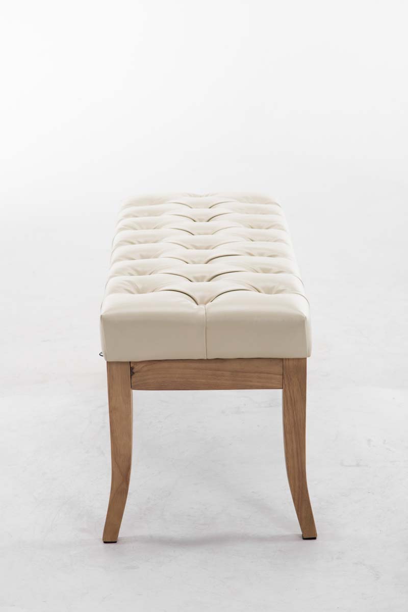 Banc Ramses similicuir antique clair