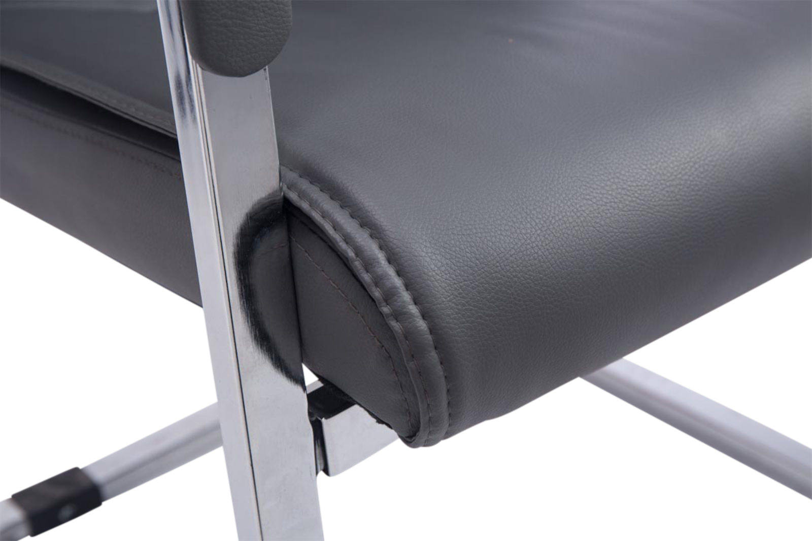 Lot de 2 Chaises Cantilever XXL Anubis en Similicuir avec accoudoirs