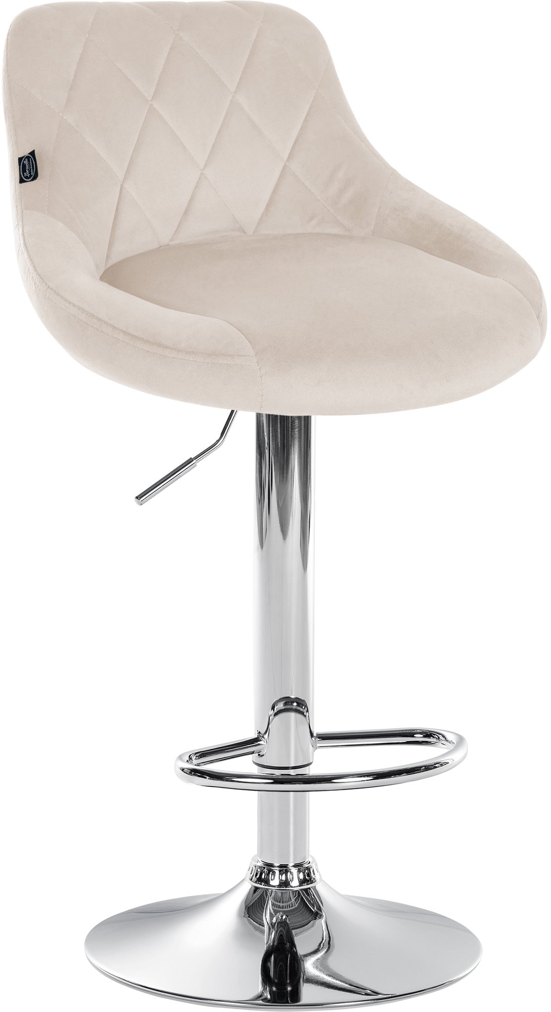 Lot de 2 tabourets de bar Lazio velours