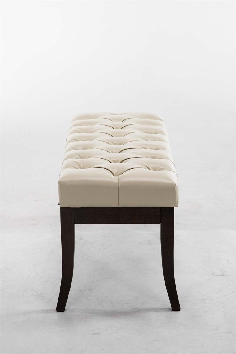 Banc Ramses similicuir antique sombre