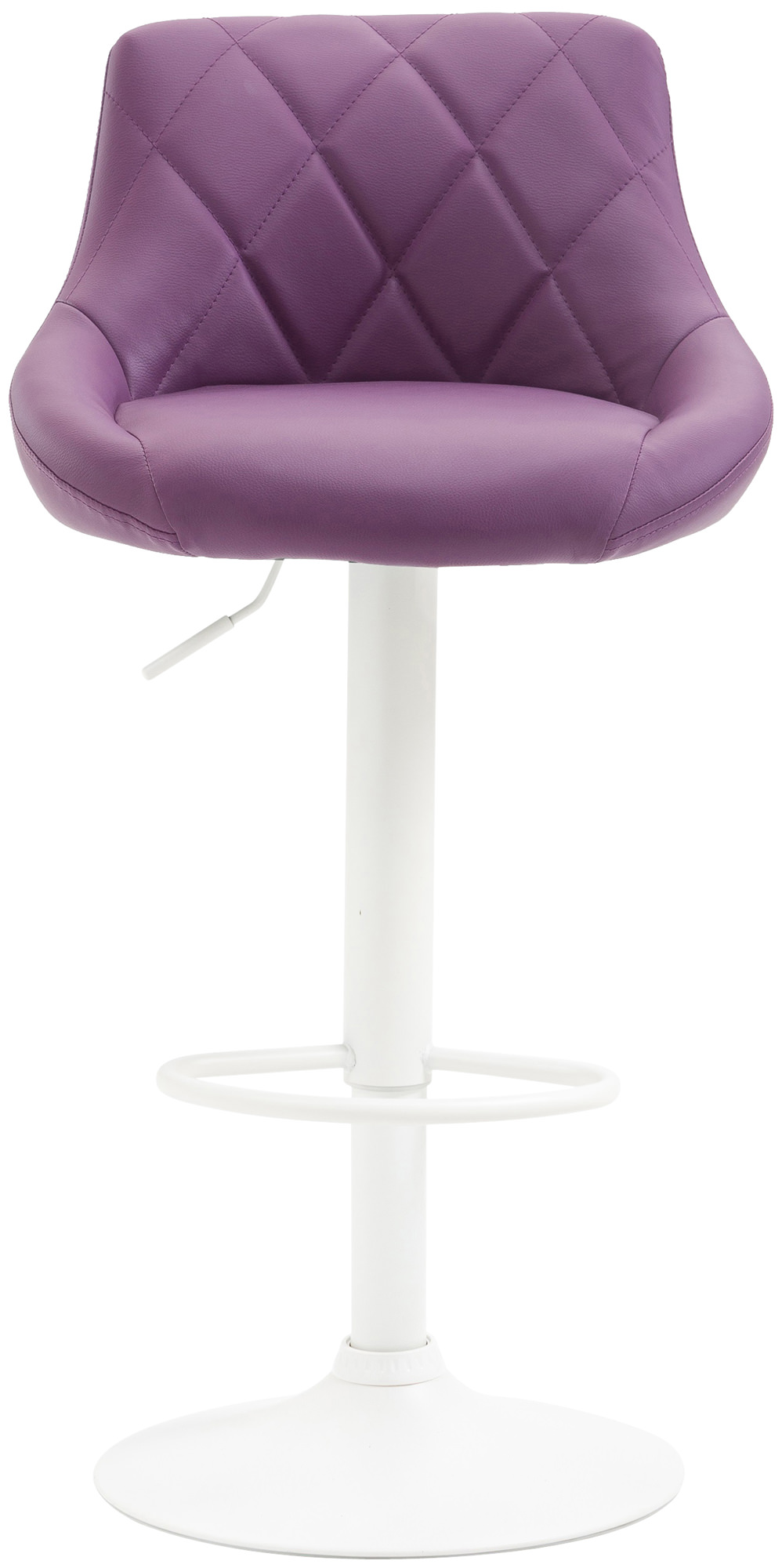 Tabouret de bar Lazio en similicuir avec pied en métal