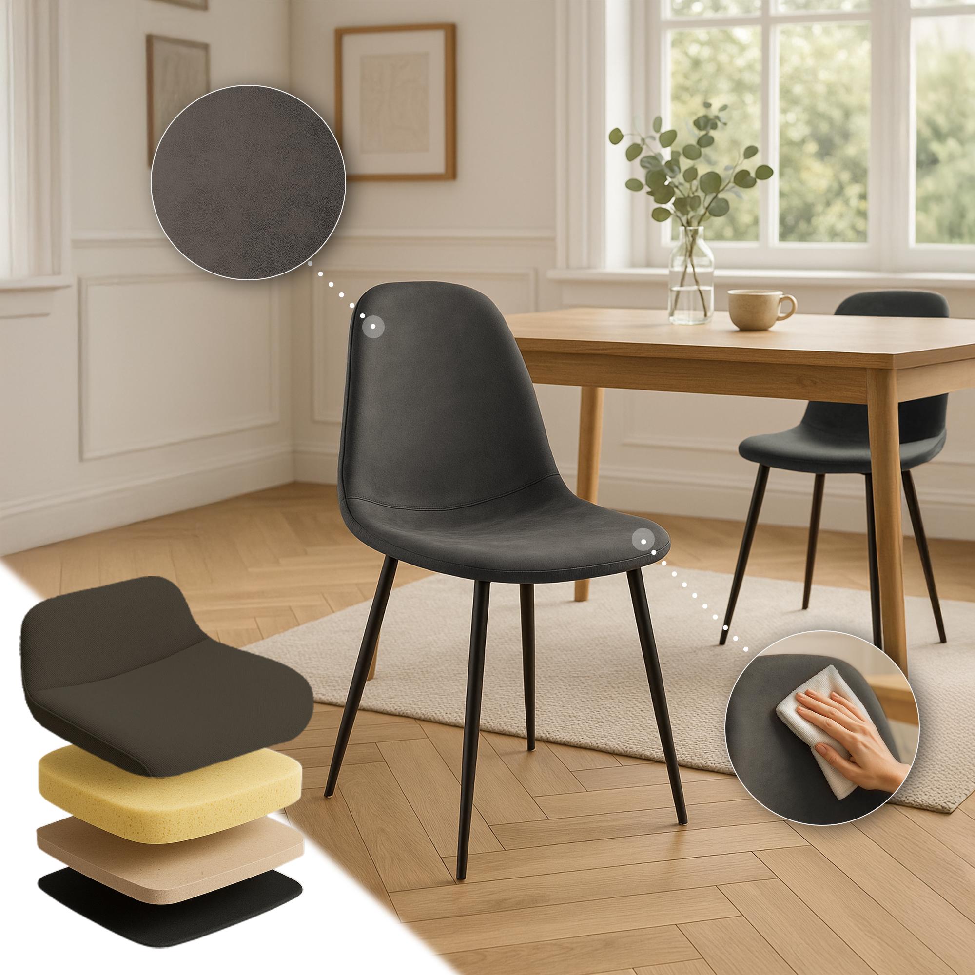 Set de 4 chaises de salle à manger Napier