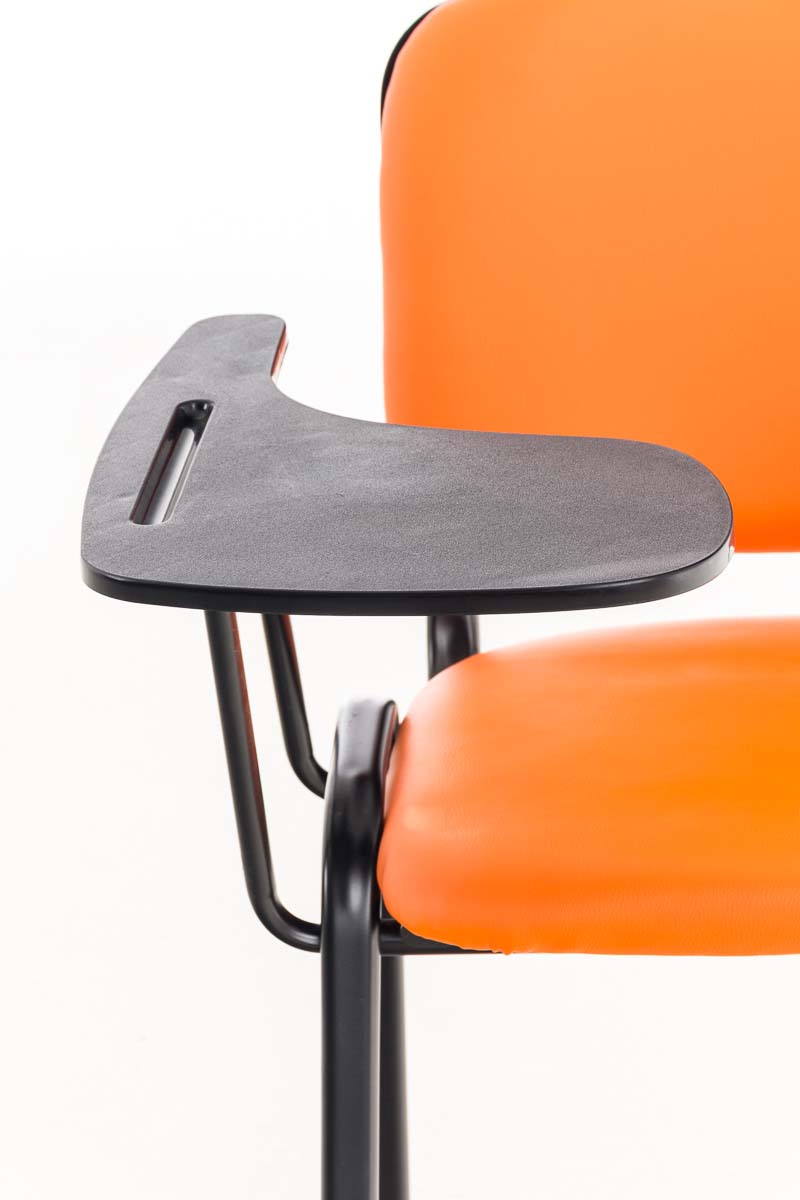 Chaise Ken en similicuir avec tablette rabattable