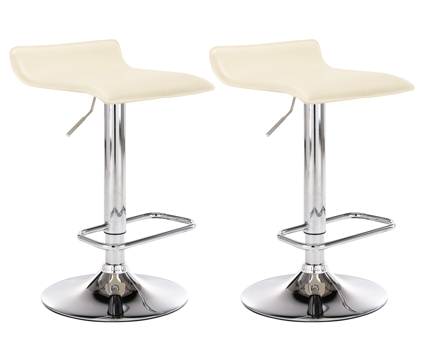Lot de 2 Tabourets de bar Dyn en similicuir